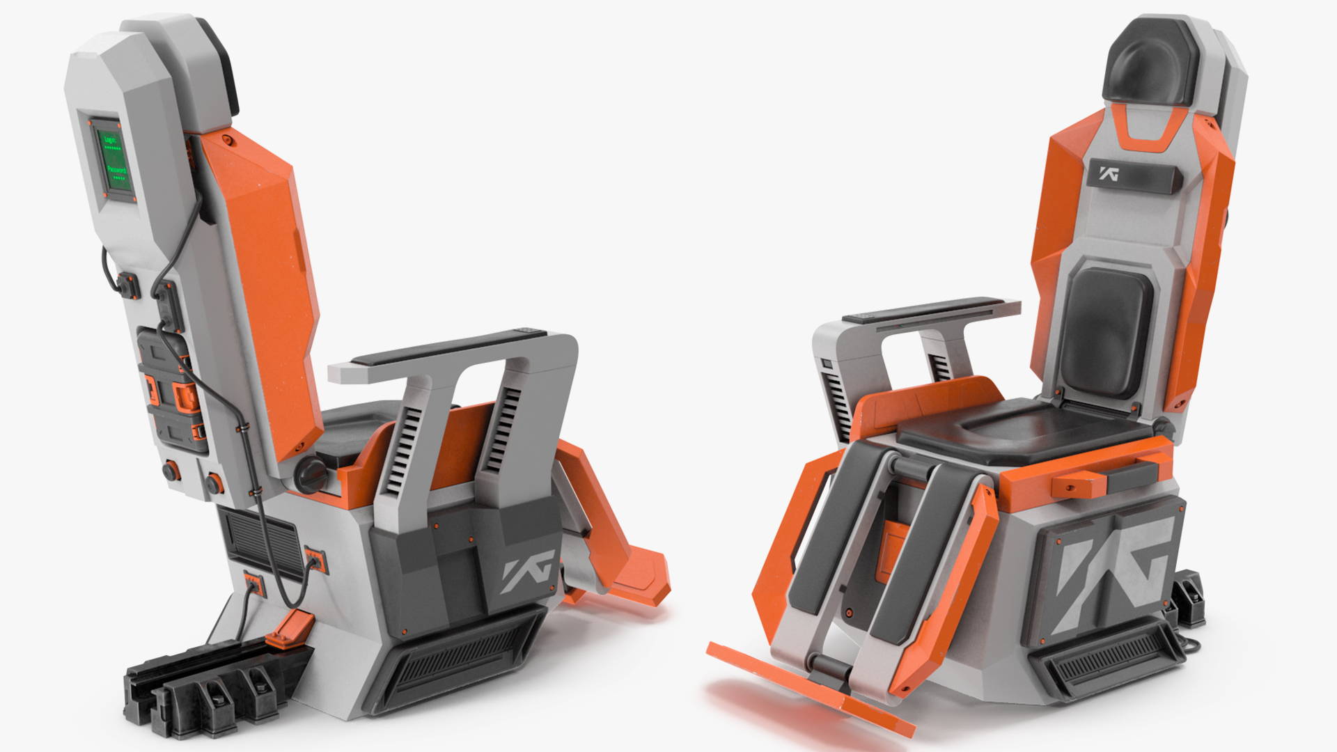3D Futuristic Pilot Seat