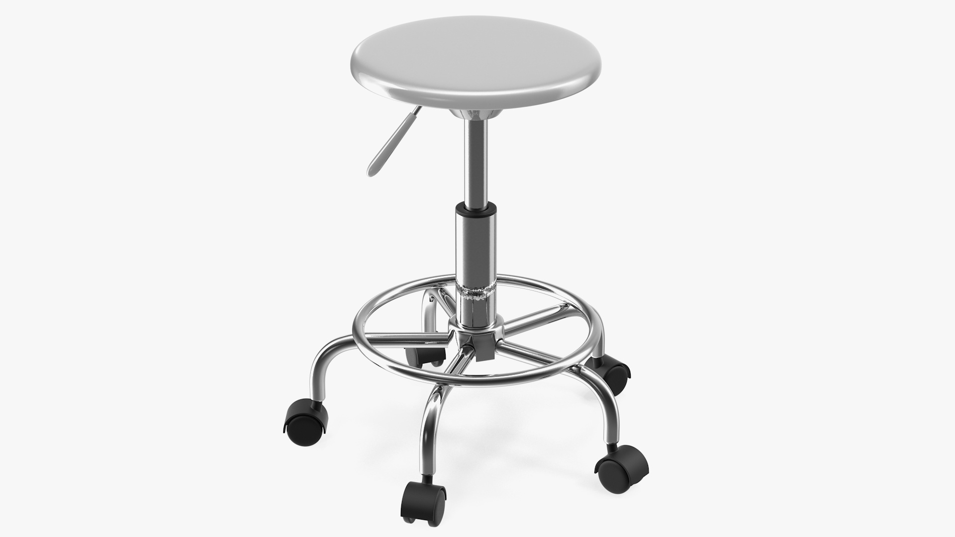 3D Adjustable Drafting Stool White