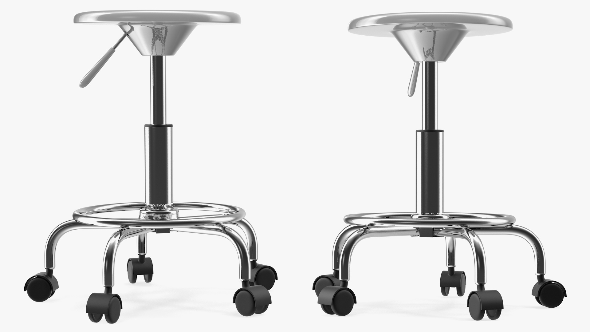 3D Adjustable Drafting Stool White