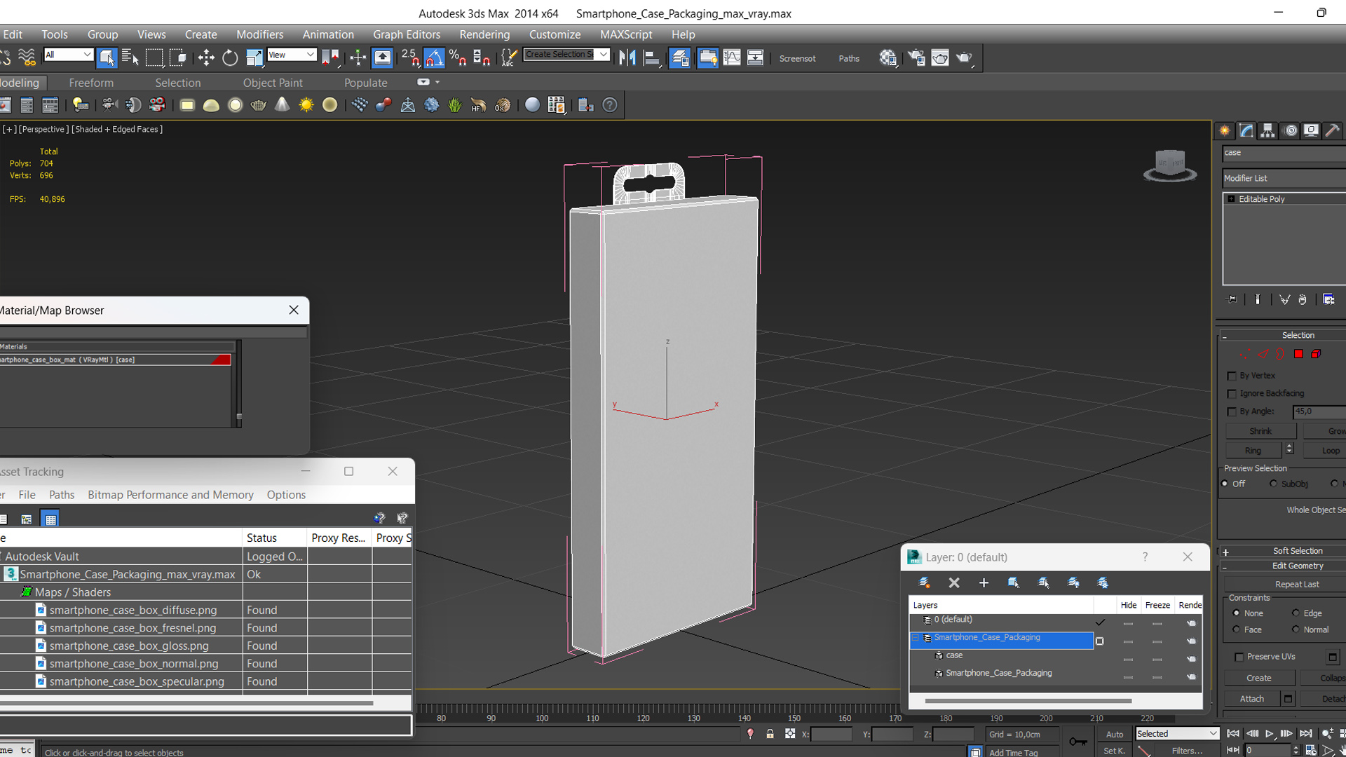 3D model Smartphone Case Packaging