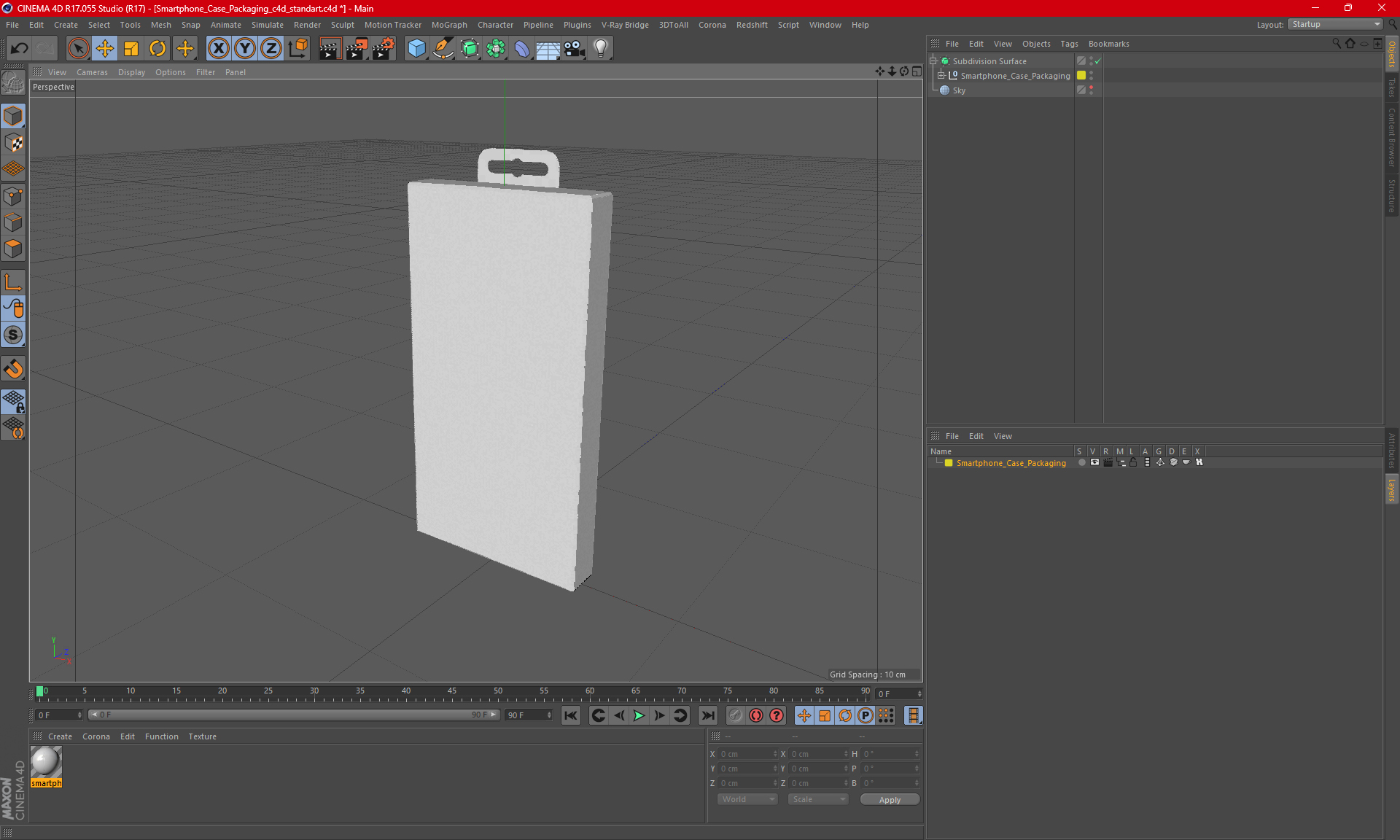 3D model Smartphone Case Packaging