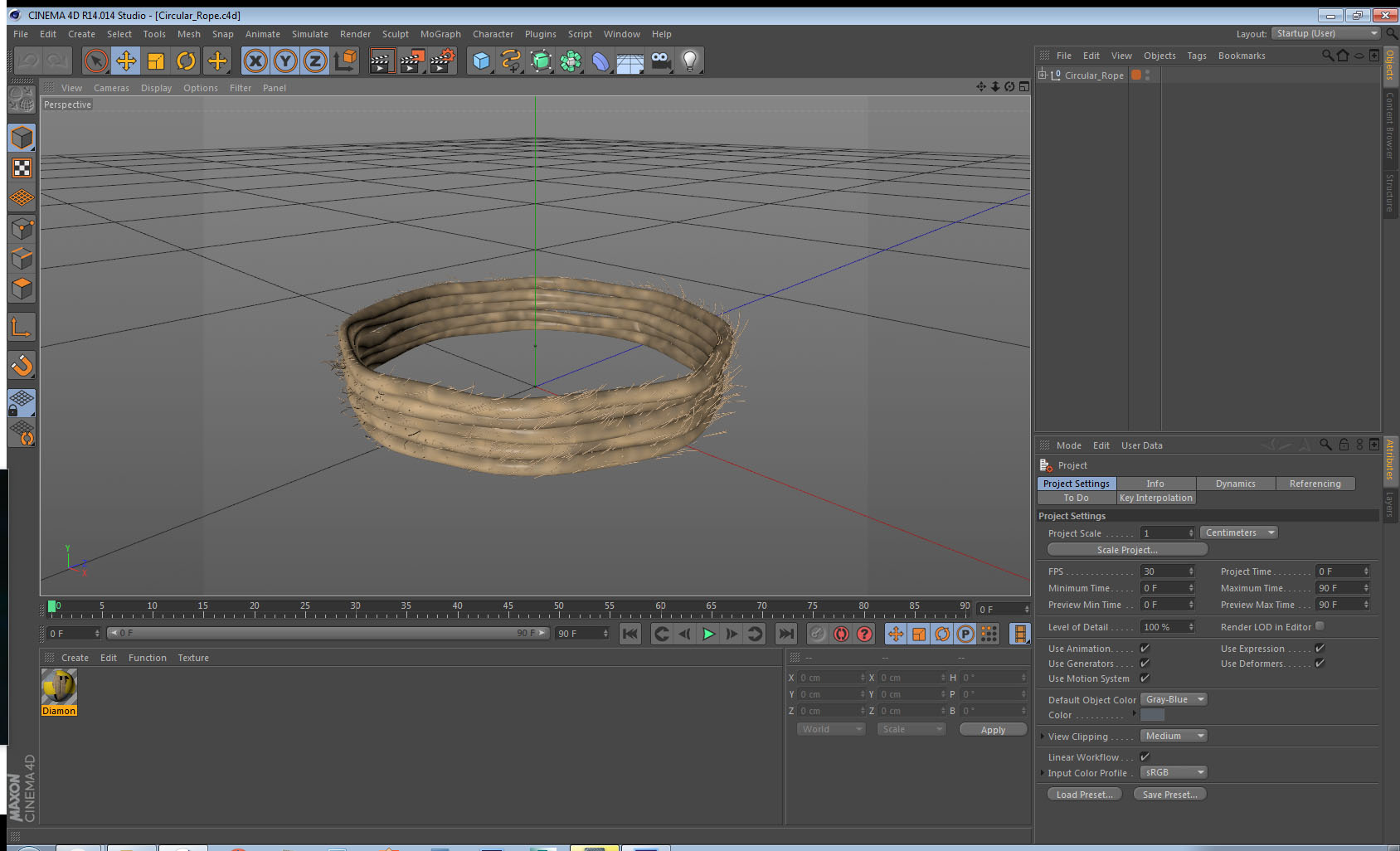 3D Circular Rope model