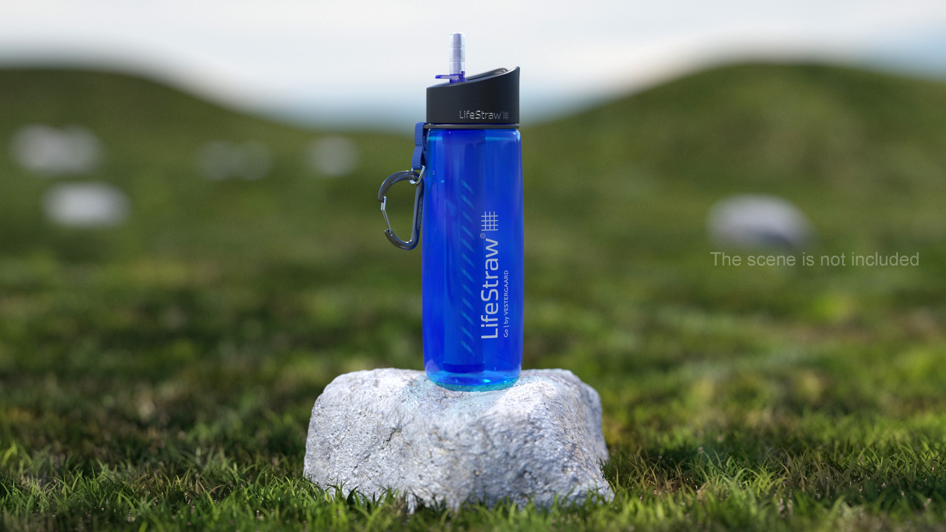 LifeStraw Go Water Filter Bottle Blue 3D