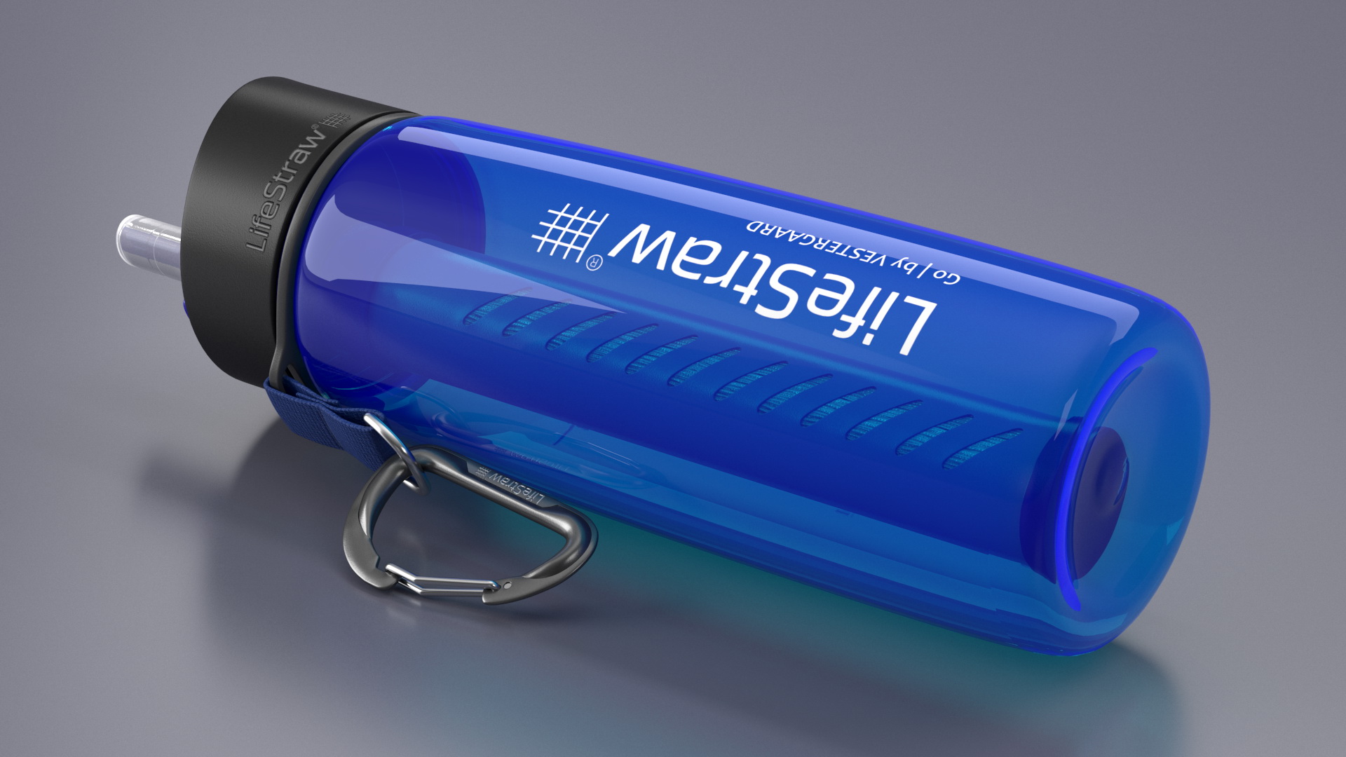 LifeStraw Go Water Filter Bottle Blue 3D