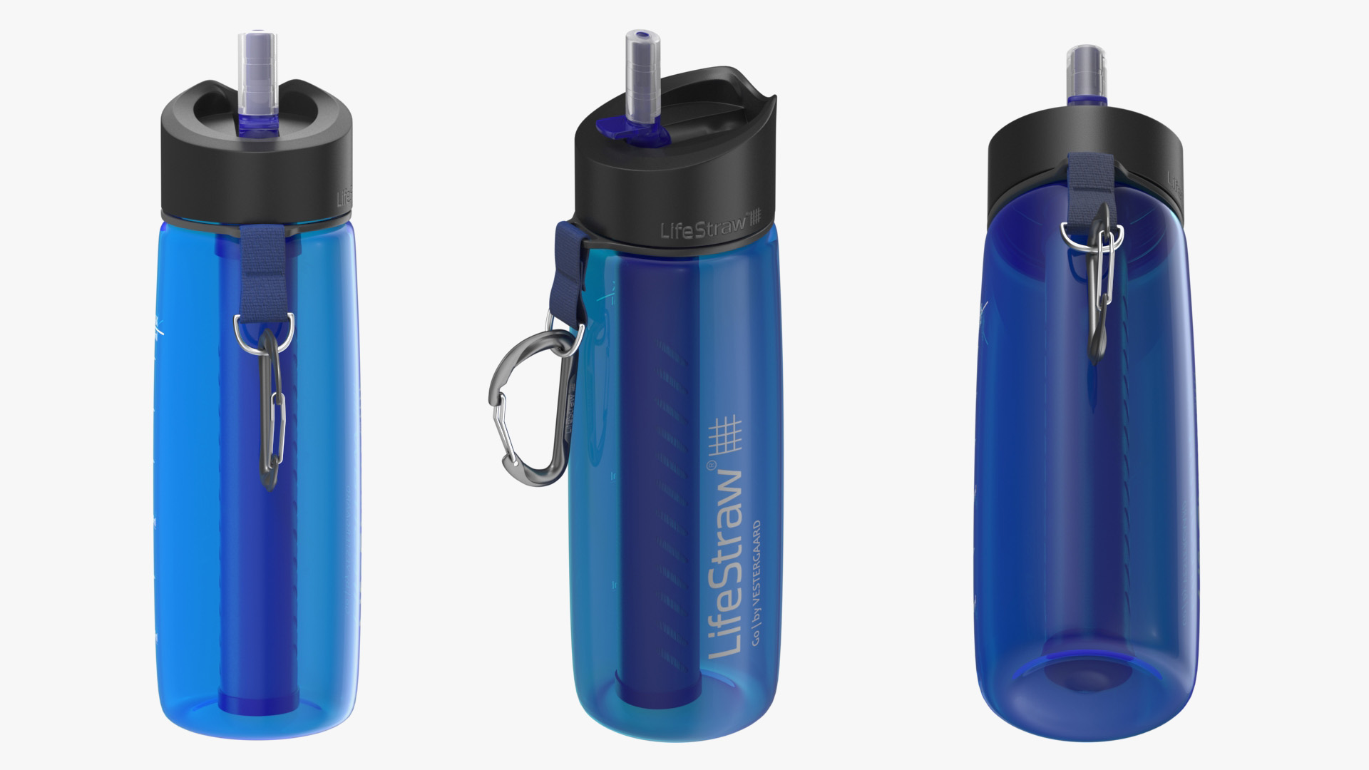 LifeStraw Go Water Filter Bottle Blue 3D