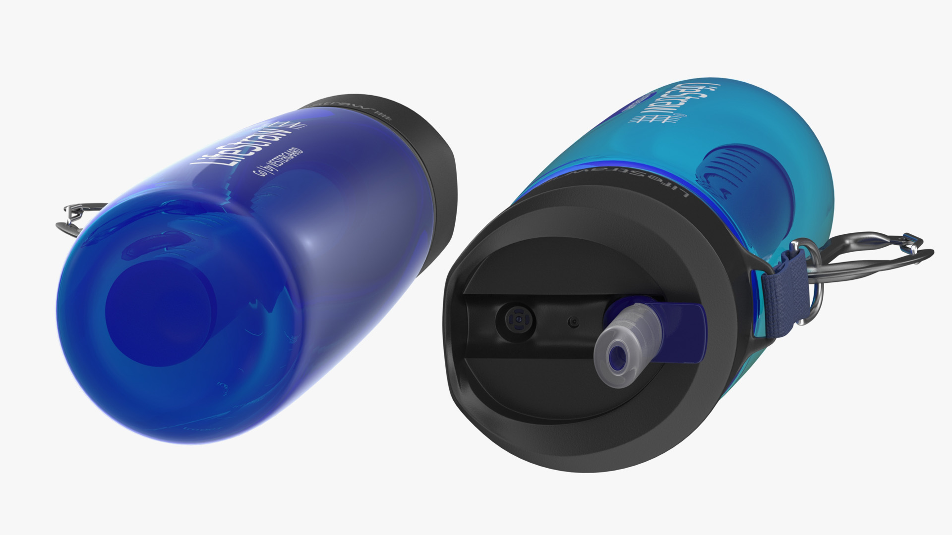 LifeStraw Go Water Filter Bottle Blue 3D