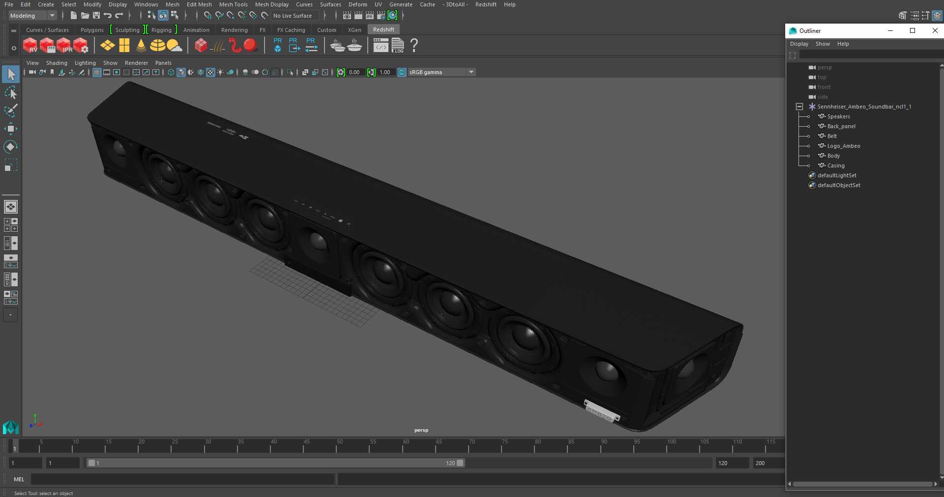 3D model Sennheiser Ambeo Soundbar
