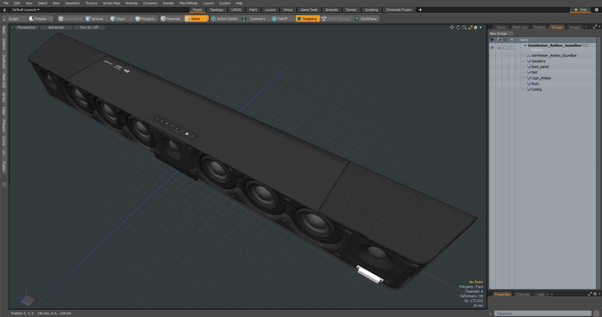 3D model Sennheiser Ambeo Soundbar
