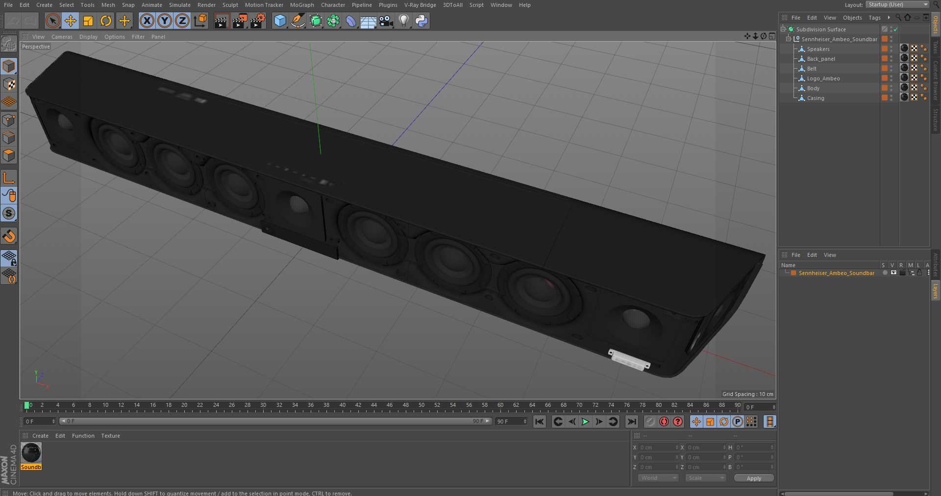 3D model Sennheiser Ambeo Soundbar