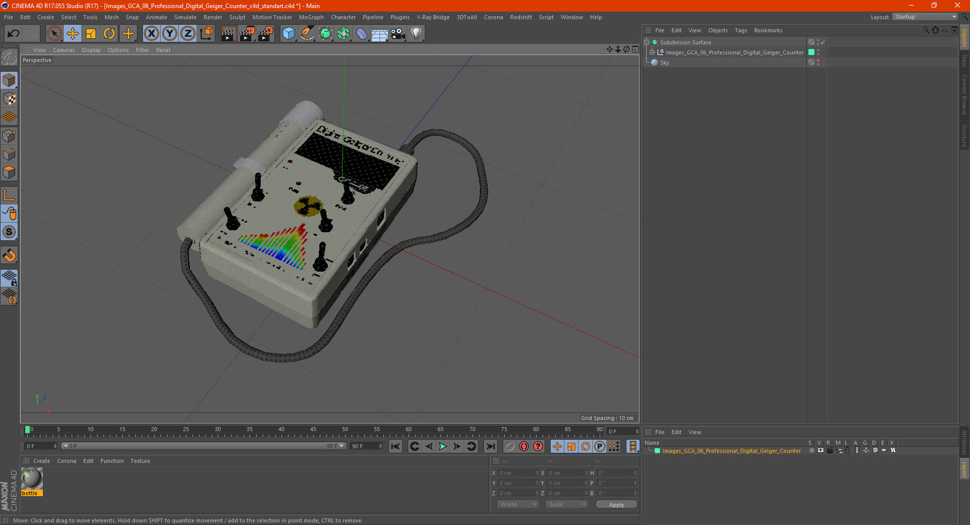 Images GCA 06 Professional Digital Geiger Counter 3D model