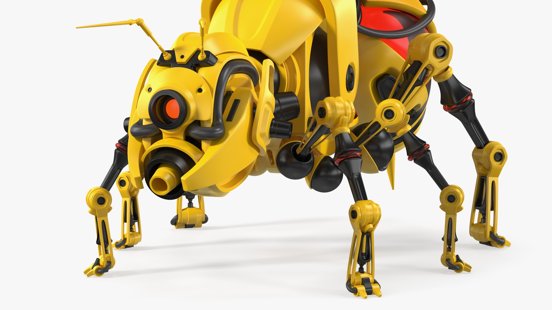 3D Robot Bee Yellow