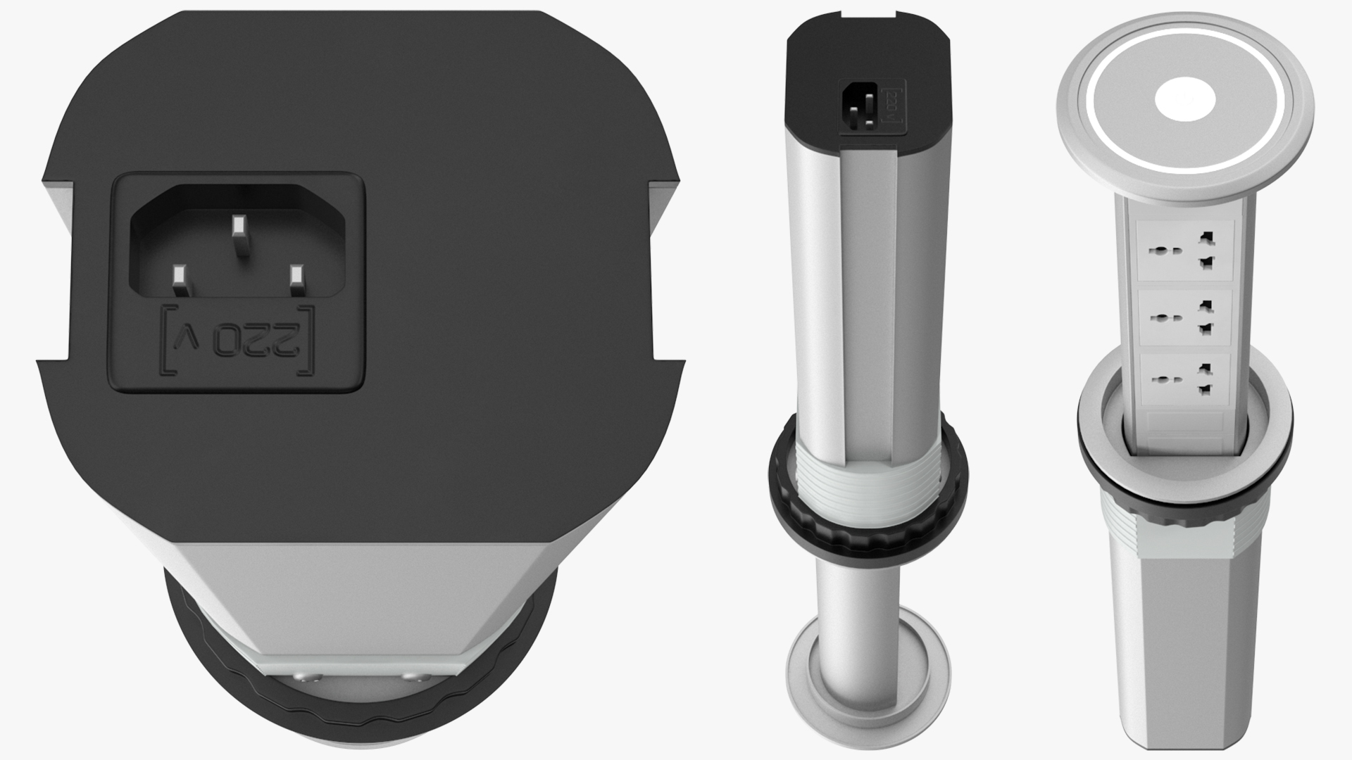 3D Hidden Pop-up Outlet White