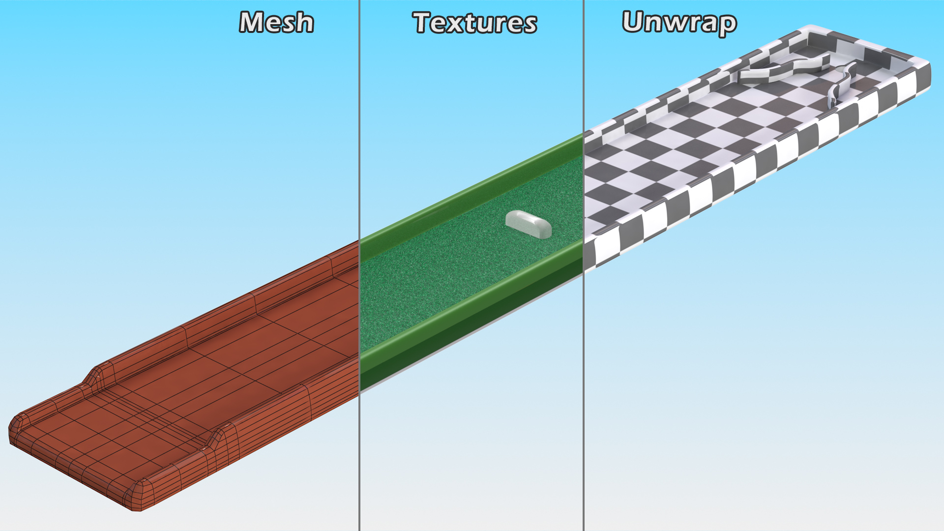 3D model Mini Golf Portable Outdoor Course Hole 1