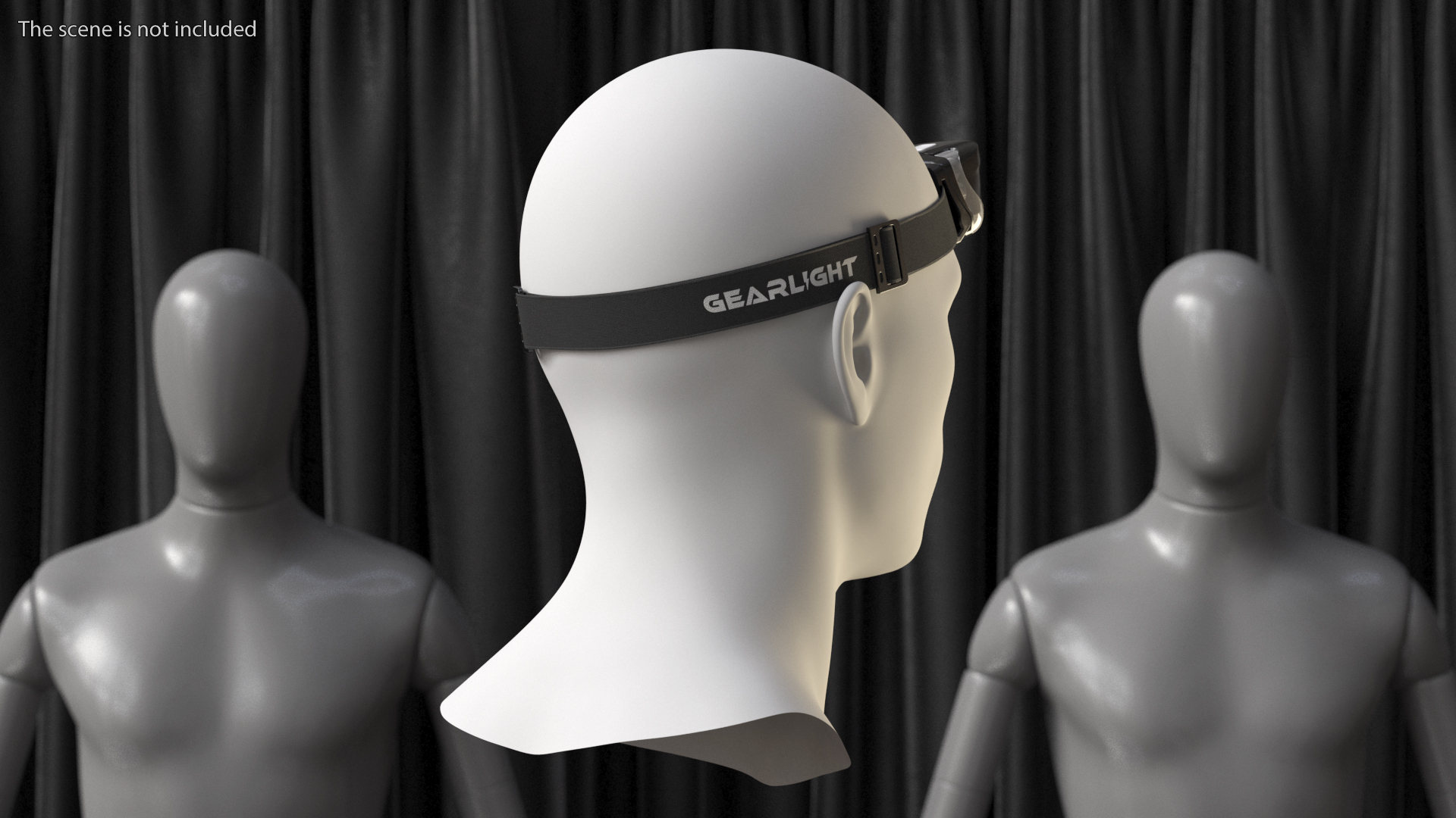 3D model Headlamp GearLight LED on Mannequin Head