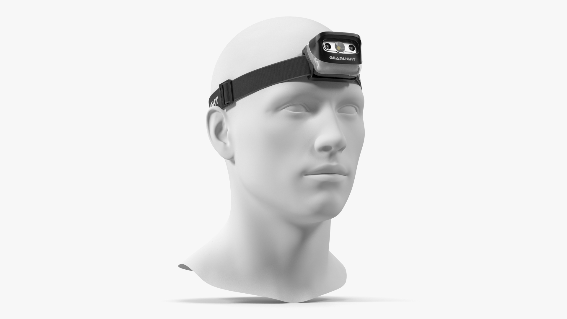 3D model Headlamp GearLight LED on Mannequin Head