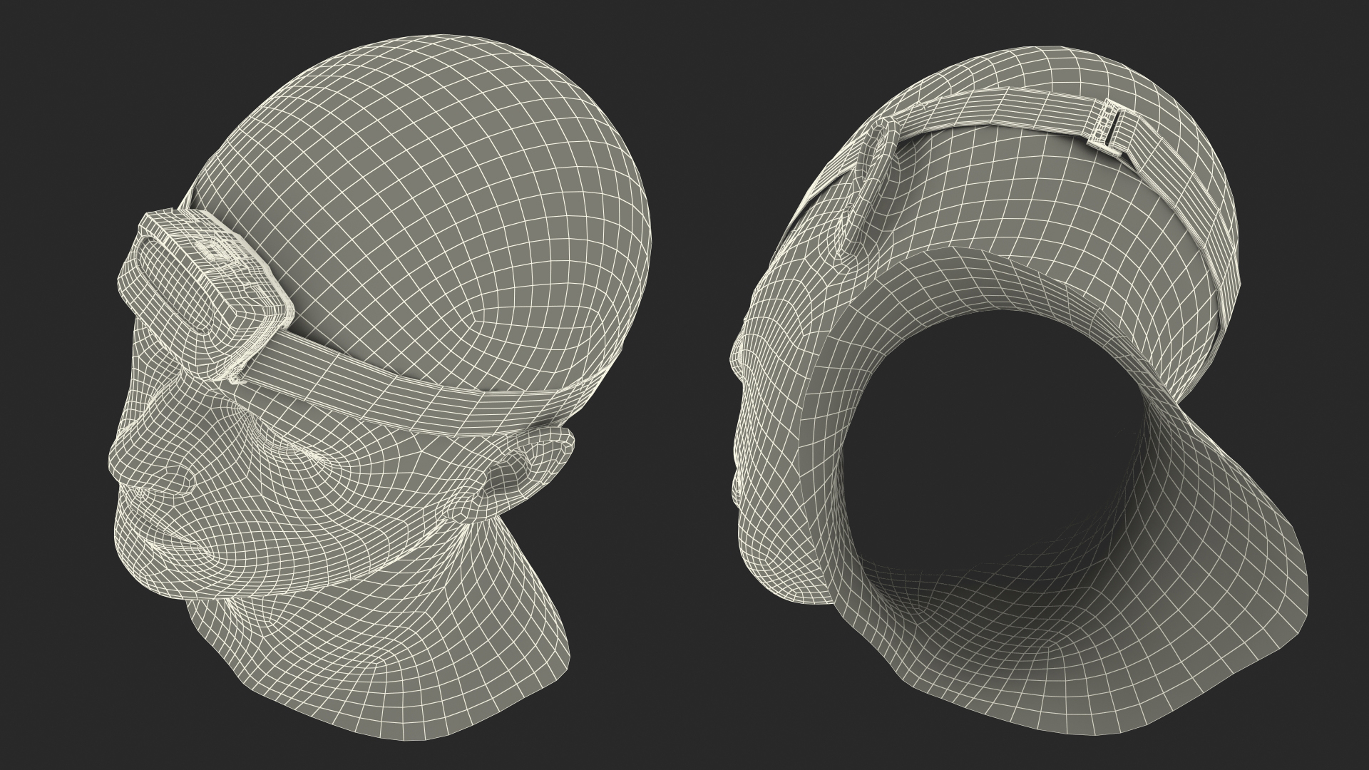 3D model Headlamp GearLight LED on Mannequin Head
