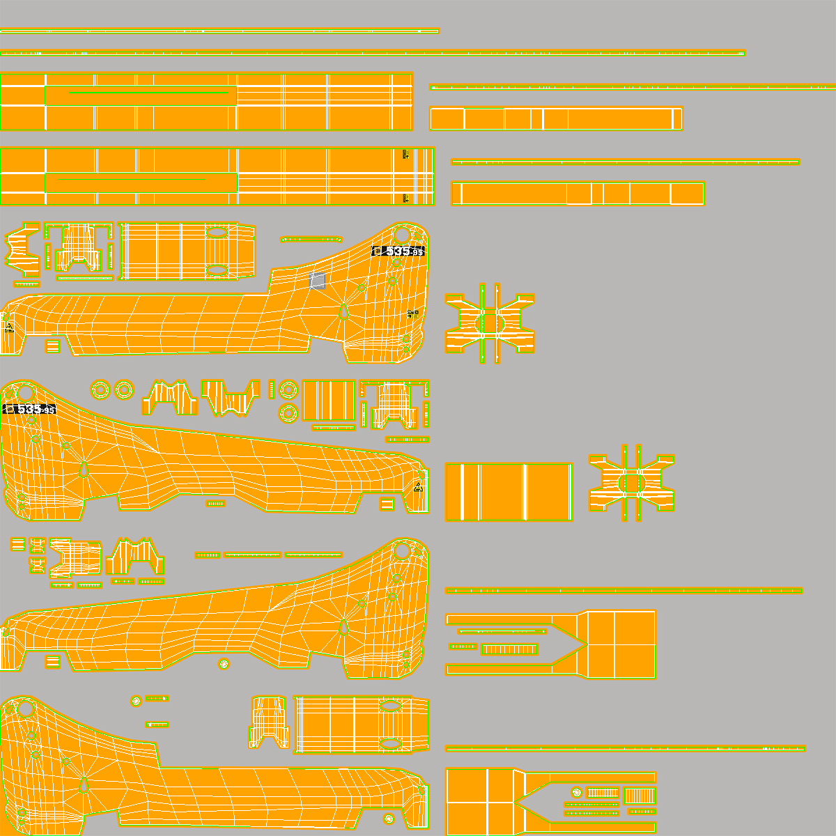 JCB 535 Telehandler Forklift Access Platform Clean Rigged 3D