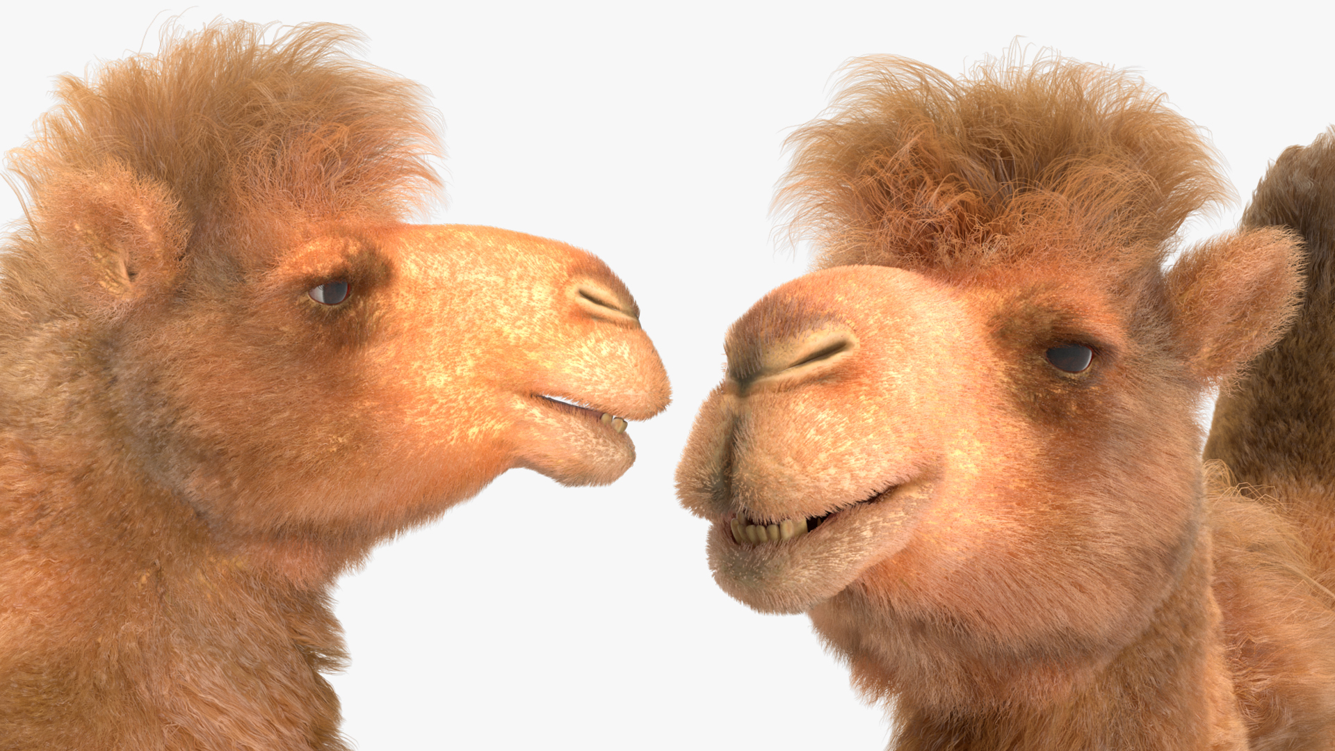 3D model Bactrian Camel Fur Rigged