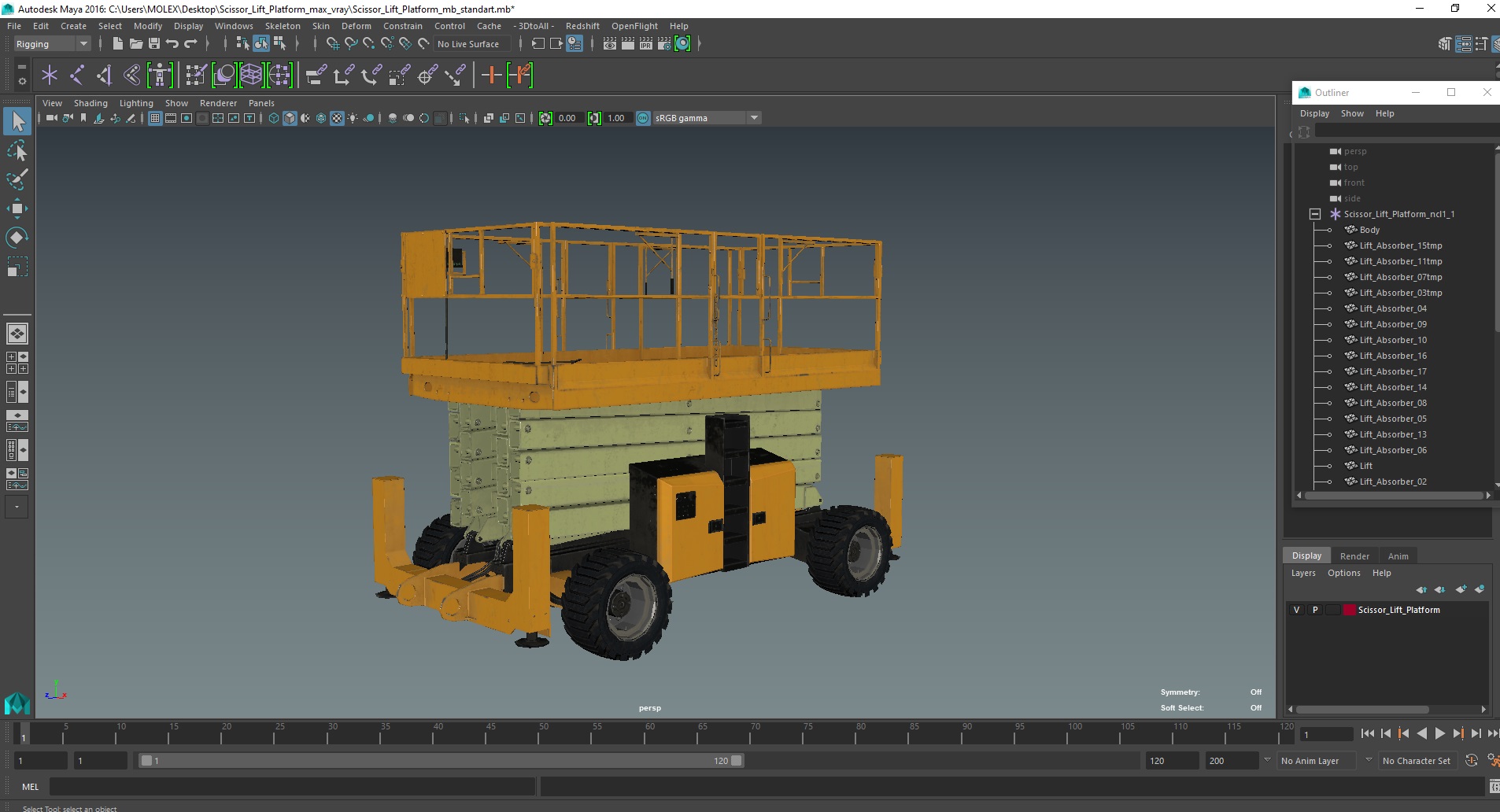 3D Scissor Lift Platform