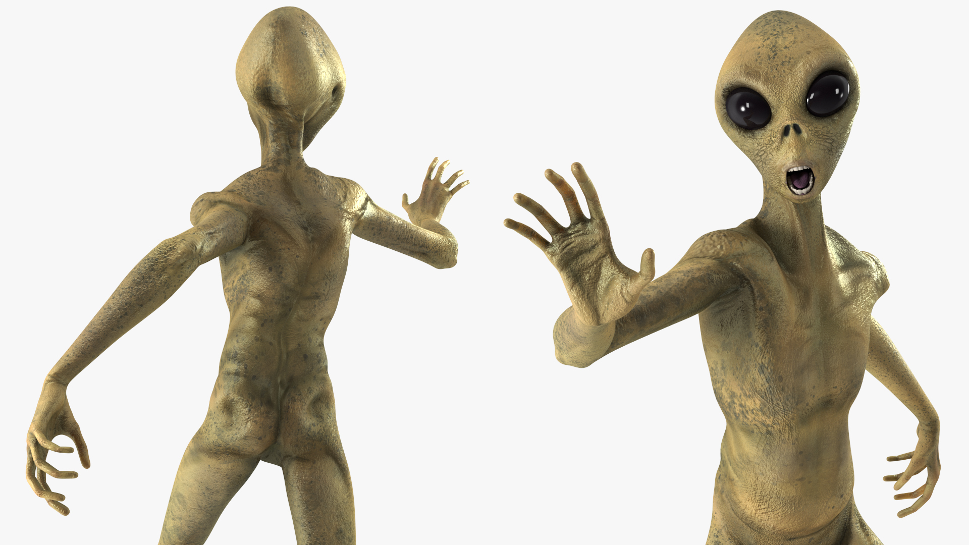 Running Humanoid Alien 3D