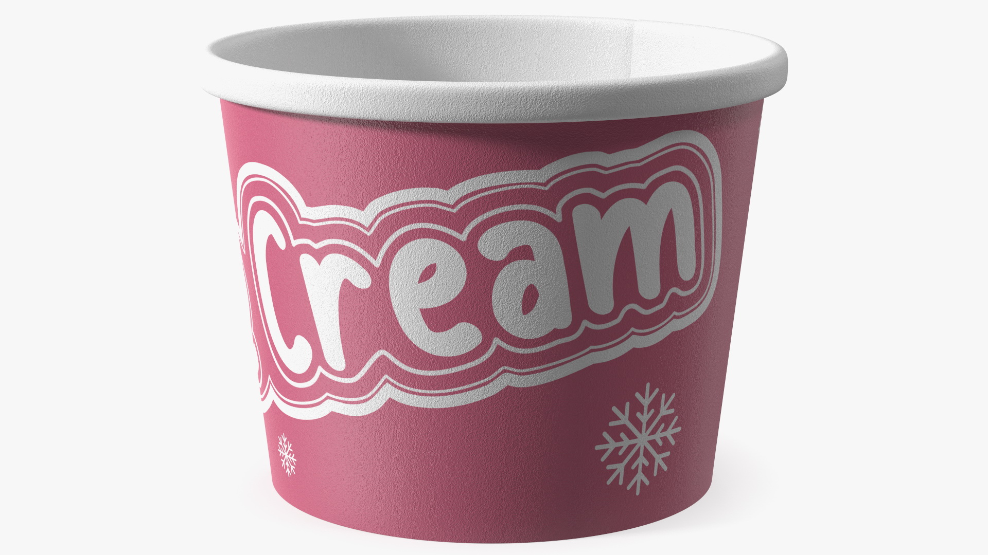 Ice Cream Pink Cup Empty 3D model