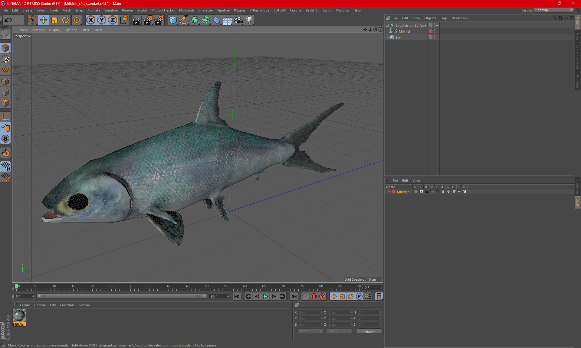 3D model Milkfish