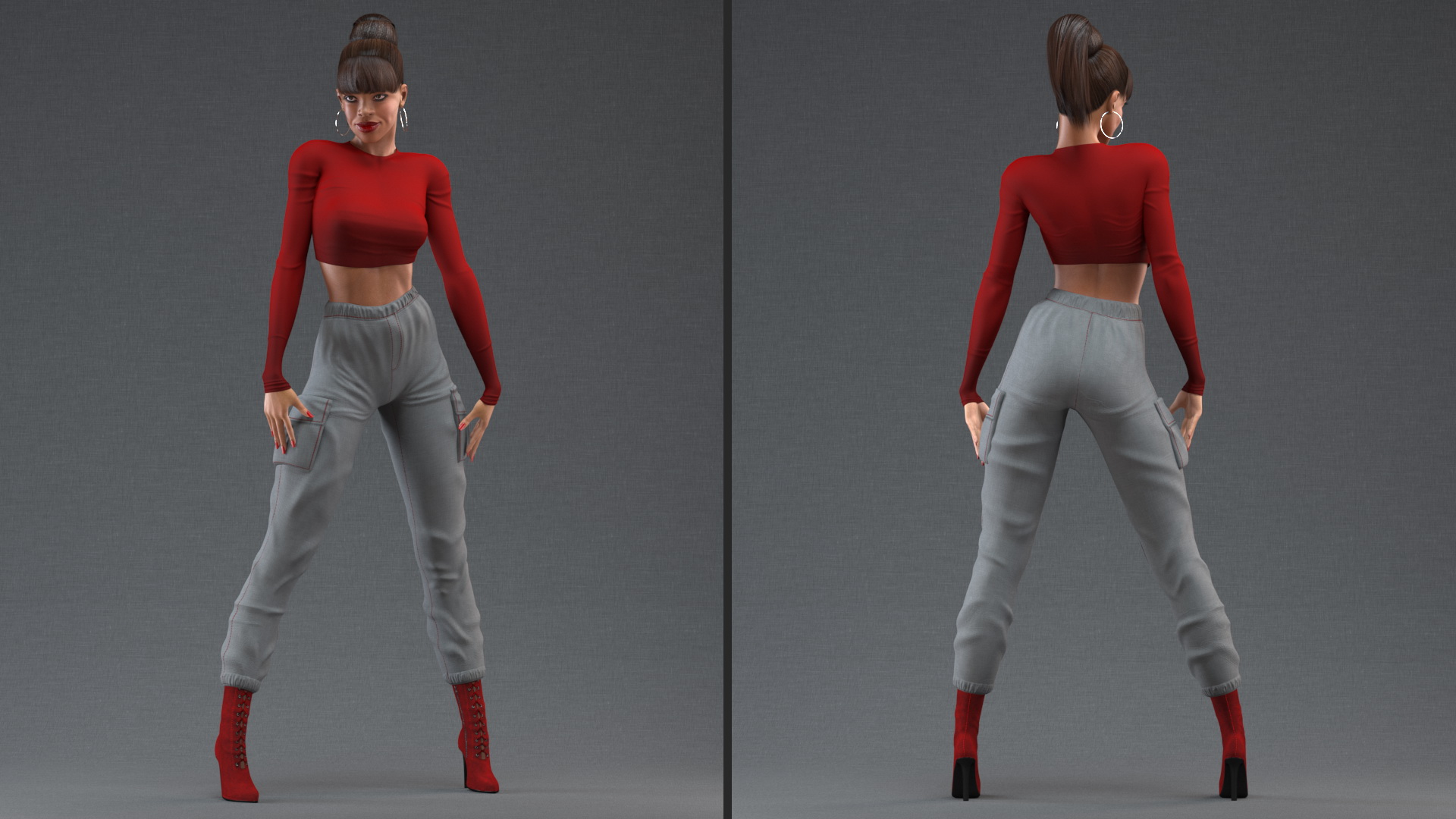 Light Skin City Style Woman 3D