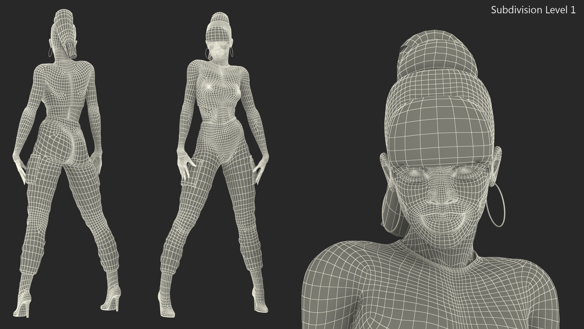 Light Skin City Style Woman 3D