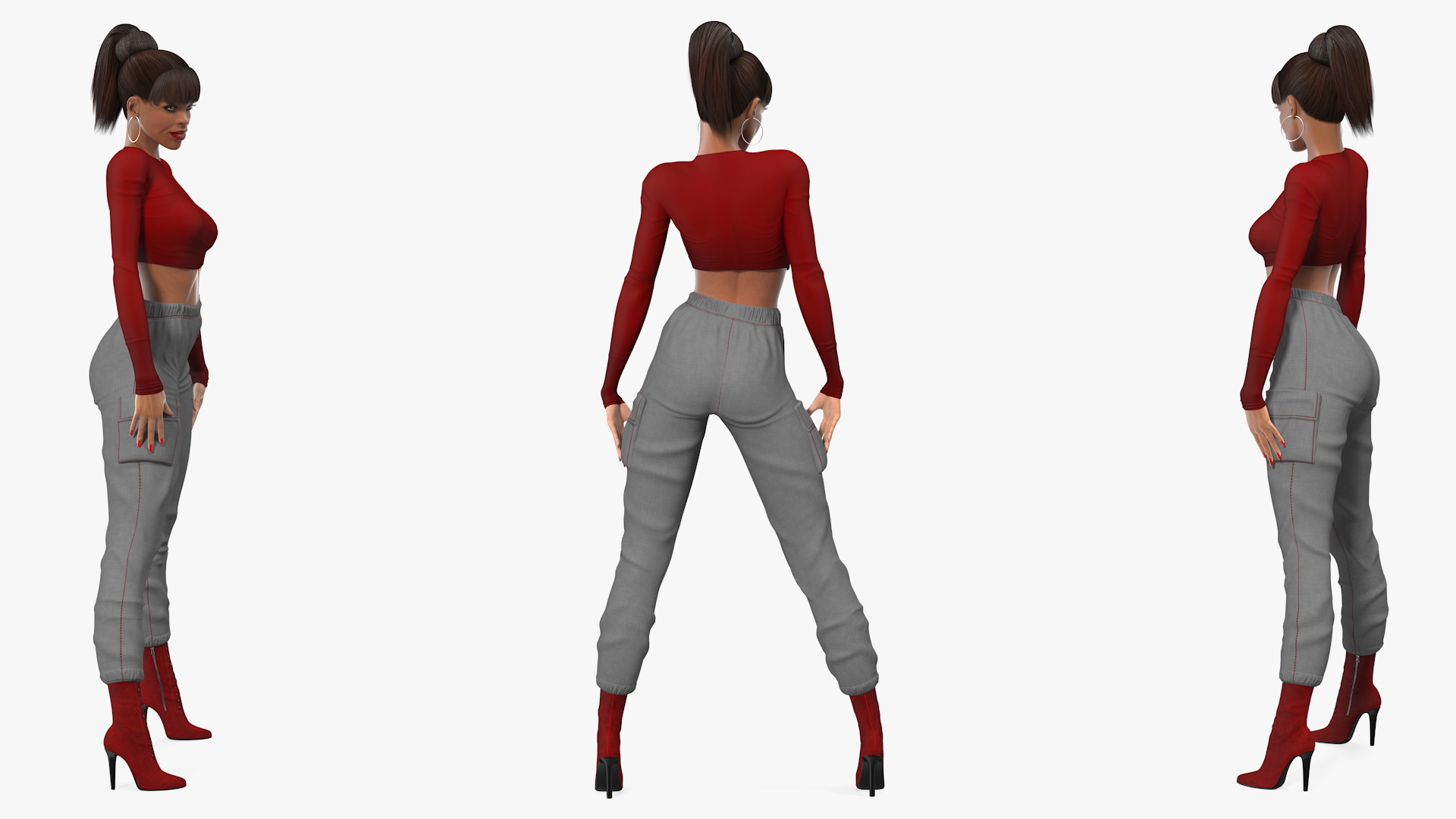 Light Skin City Style Woman 3D