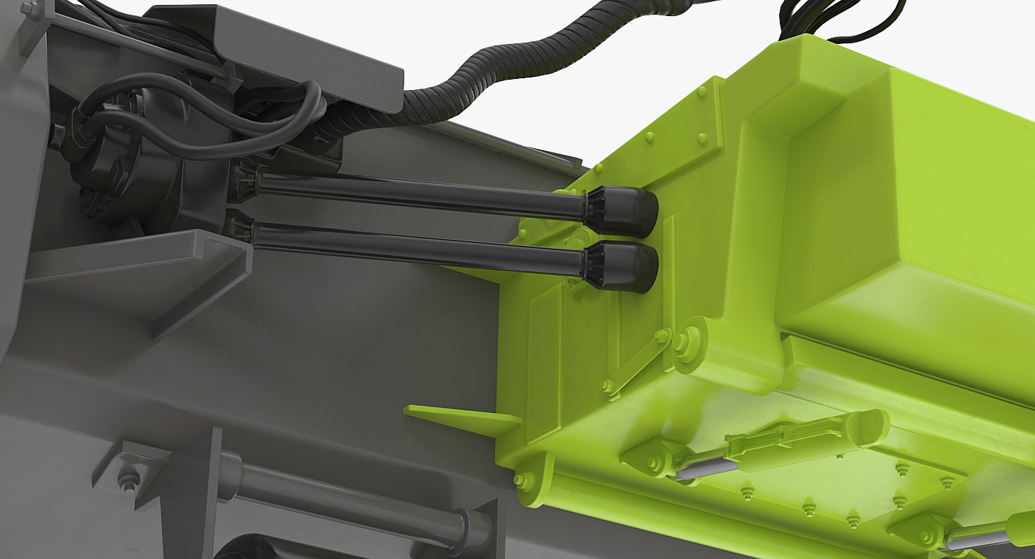 3D Combine Draper Header Rigged model