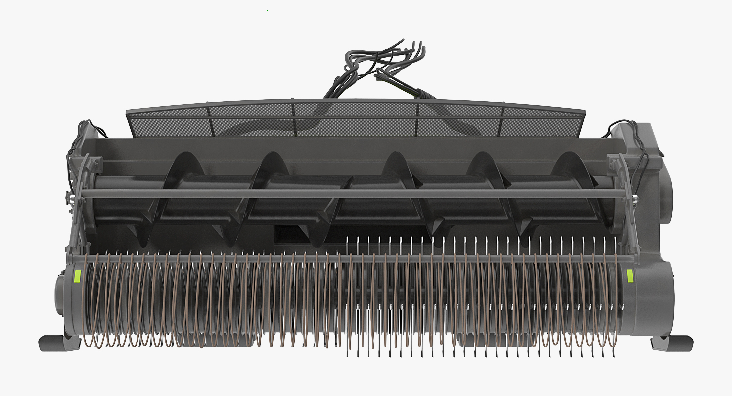 3D Combine Draper Header Rigged model