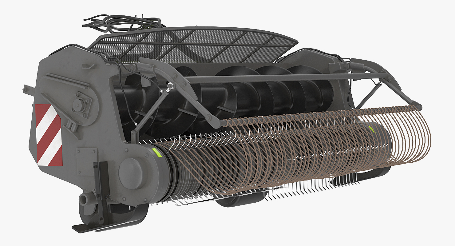 3D Combine Draper Header Rigged model