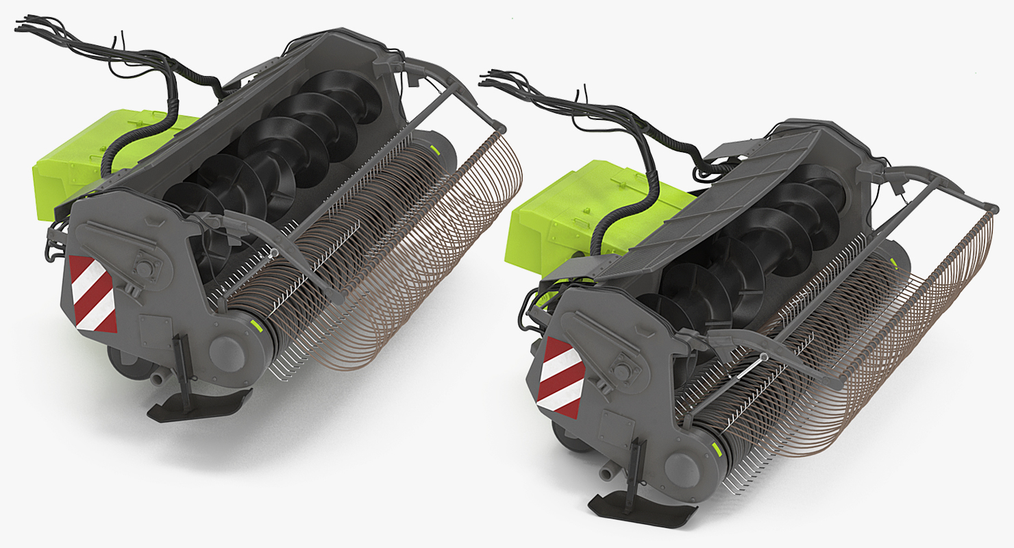 3D Combine Draper Header Rigged model