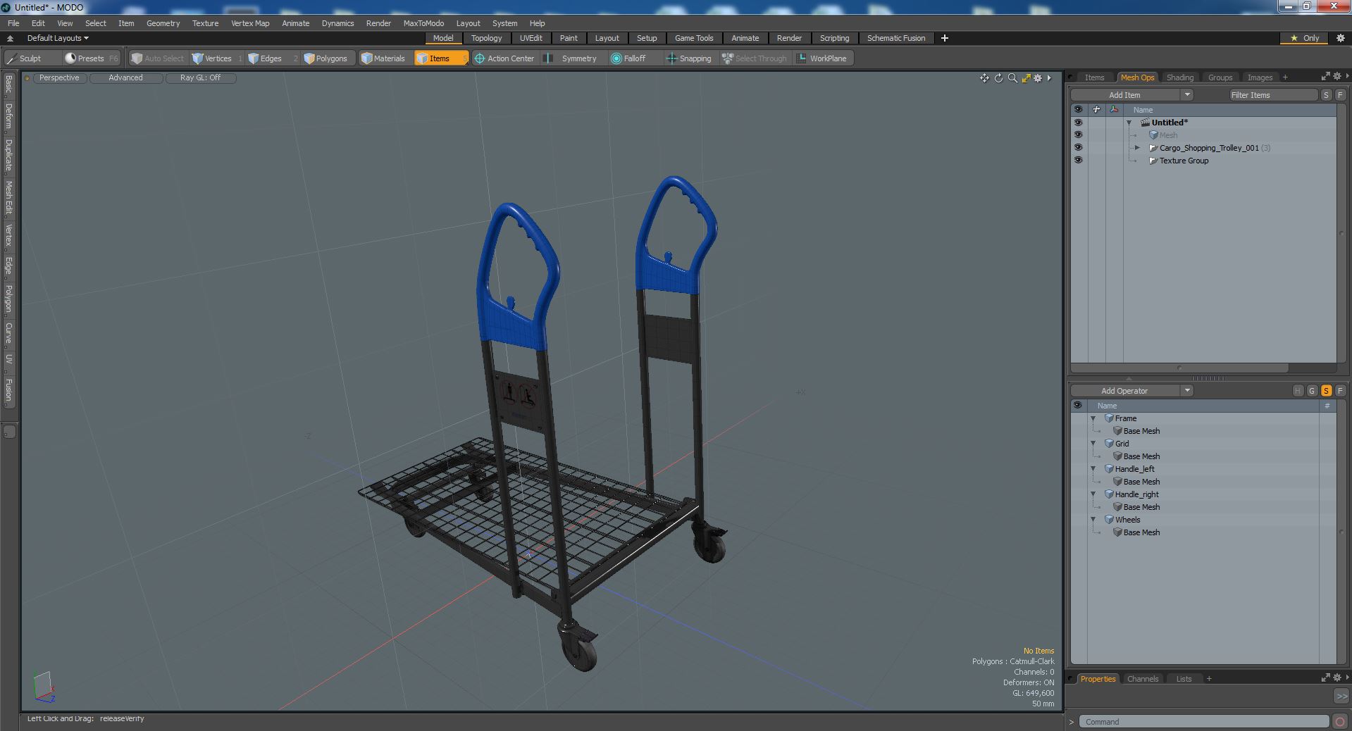 Cargo Shopping Trolley 3D