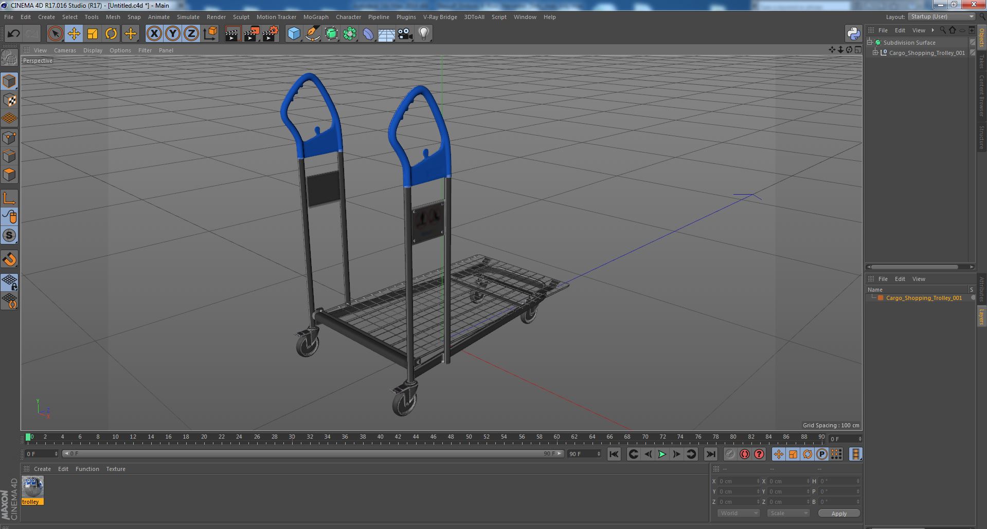 Cargo Shopping Trolley 3D