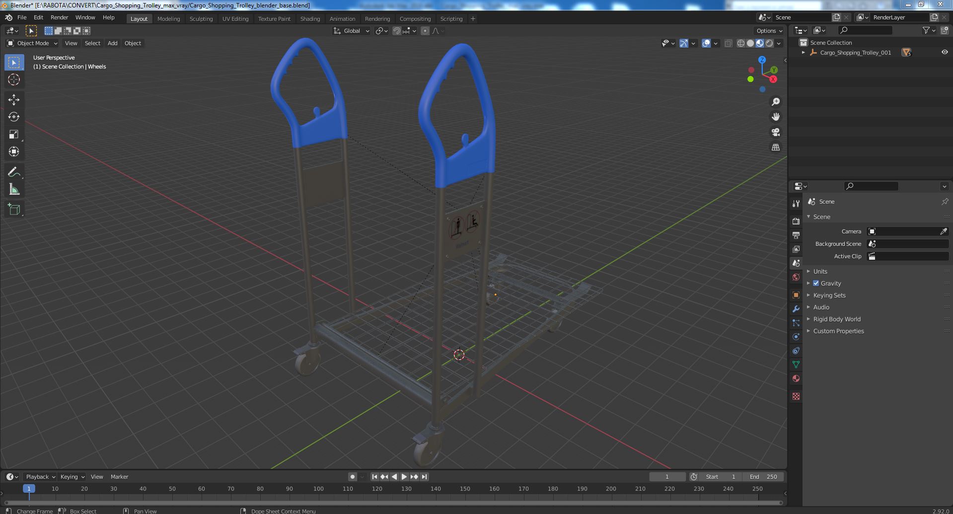 Cargo Shopping Trolley 3D