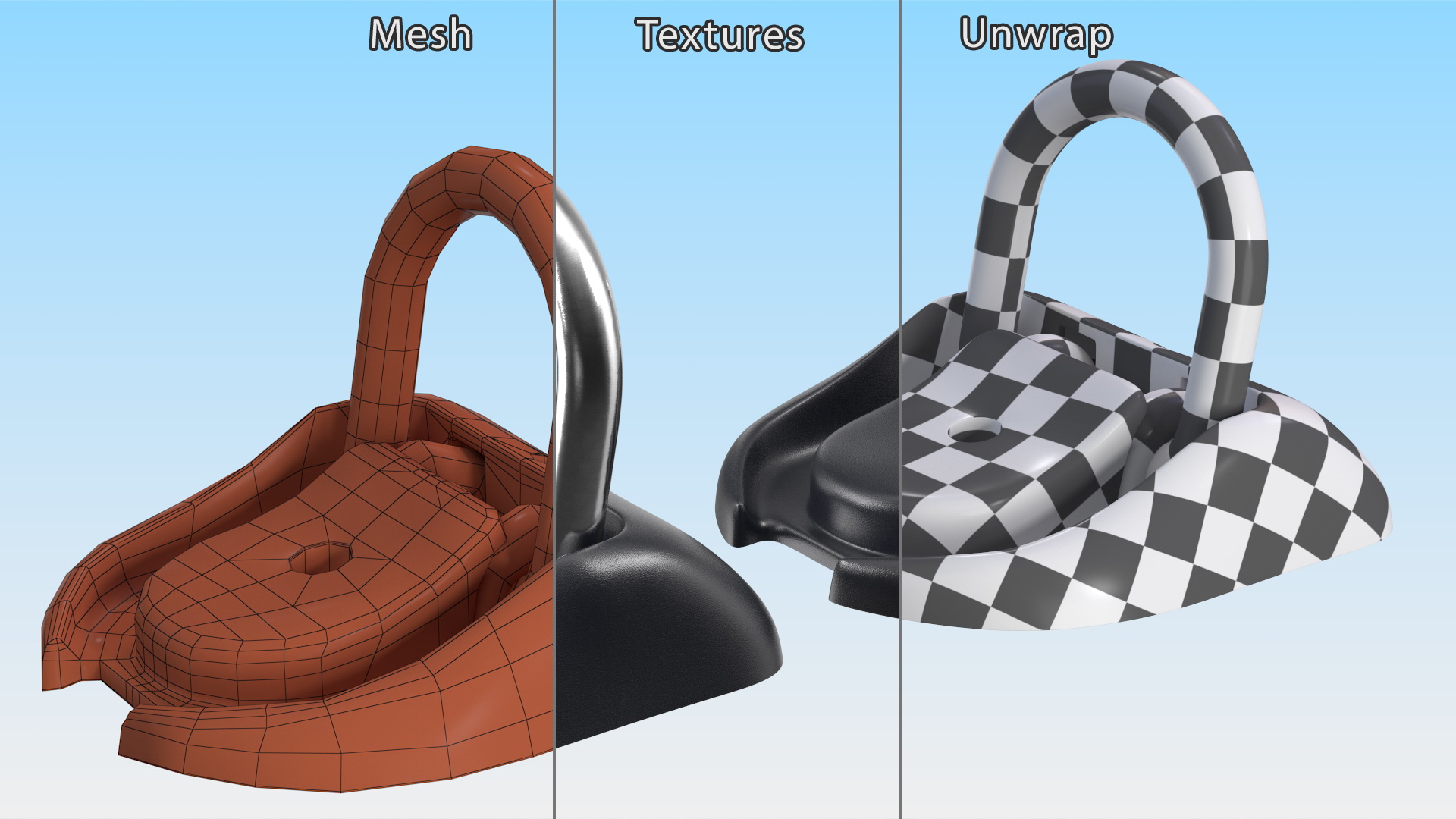 Wall and Ground Bike Anchor 3D
