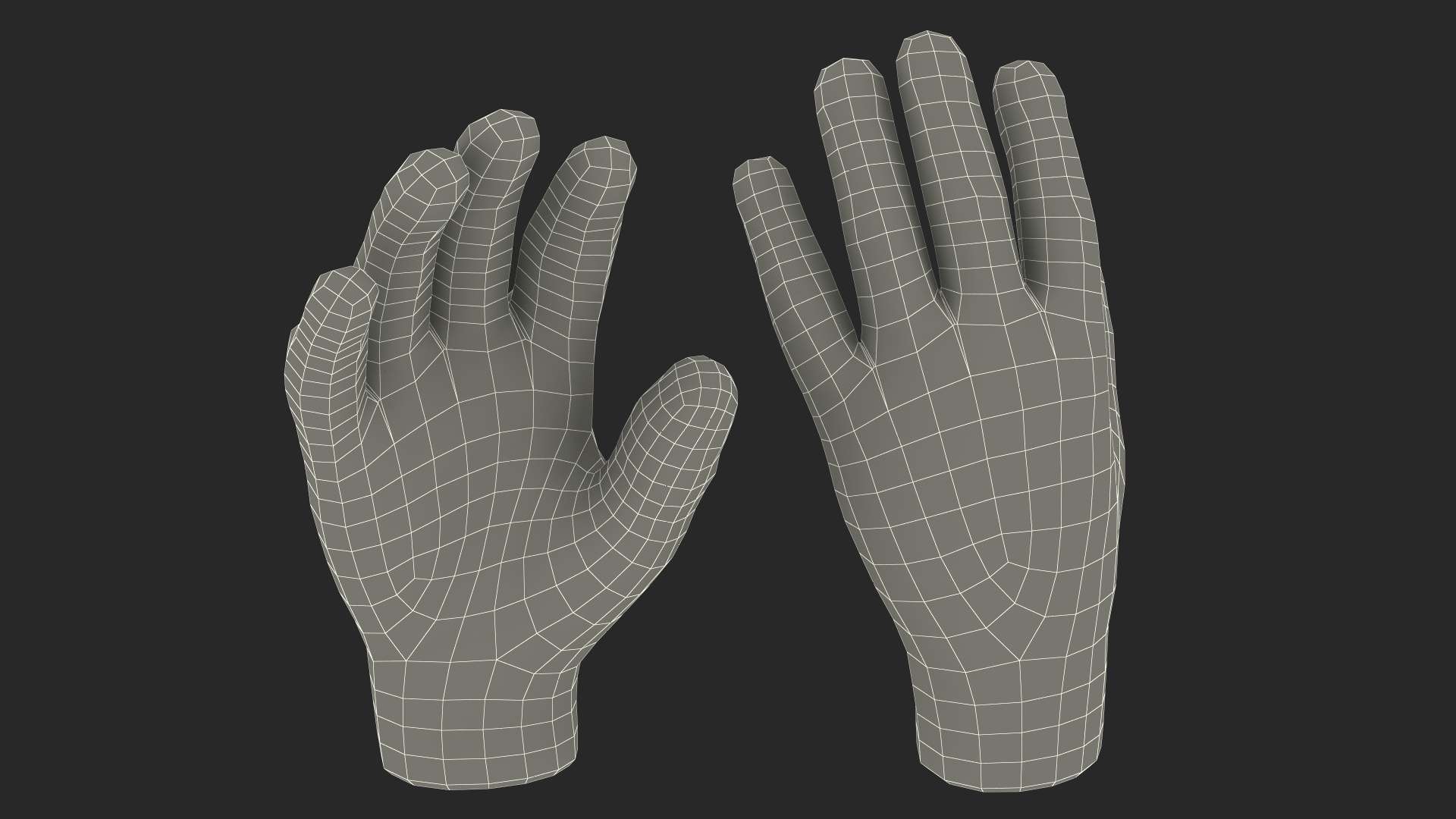 Tactical Military Gloves 3D model