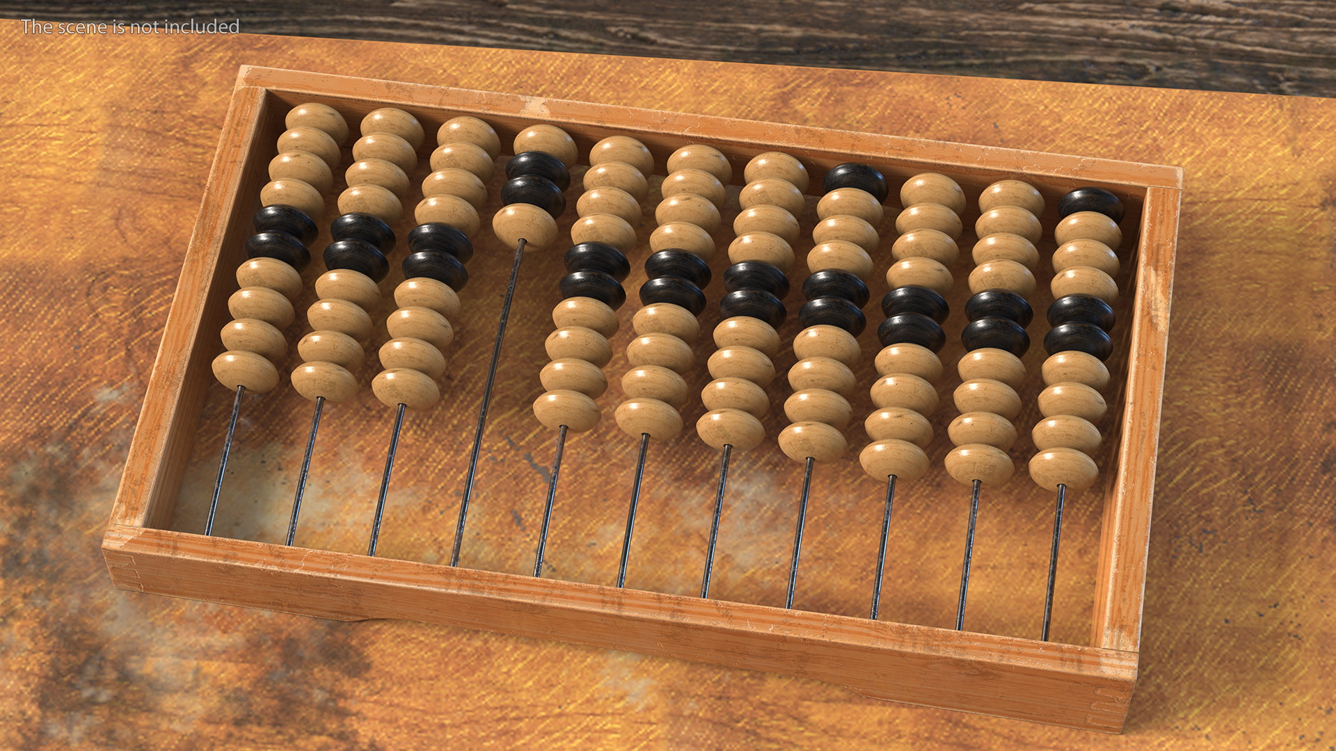 3D Vintage Soviet Wooden Abacus model