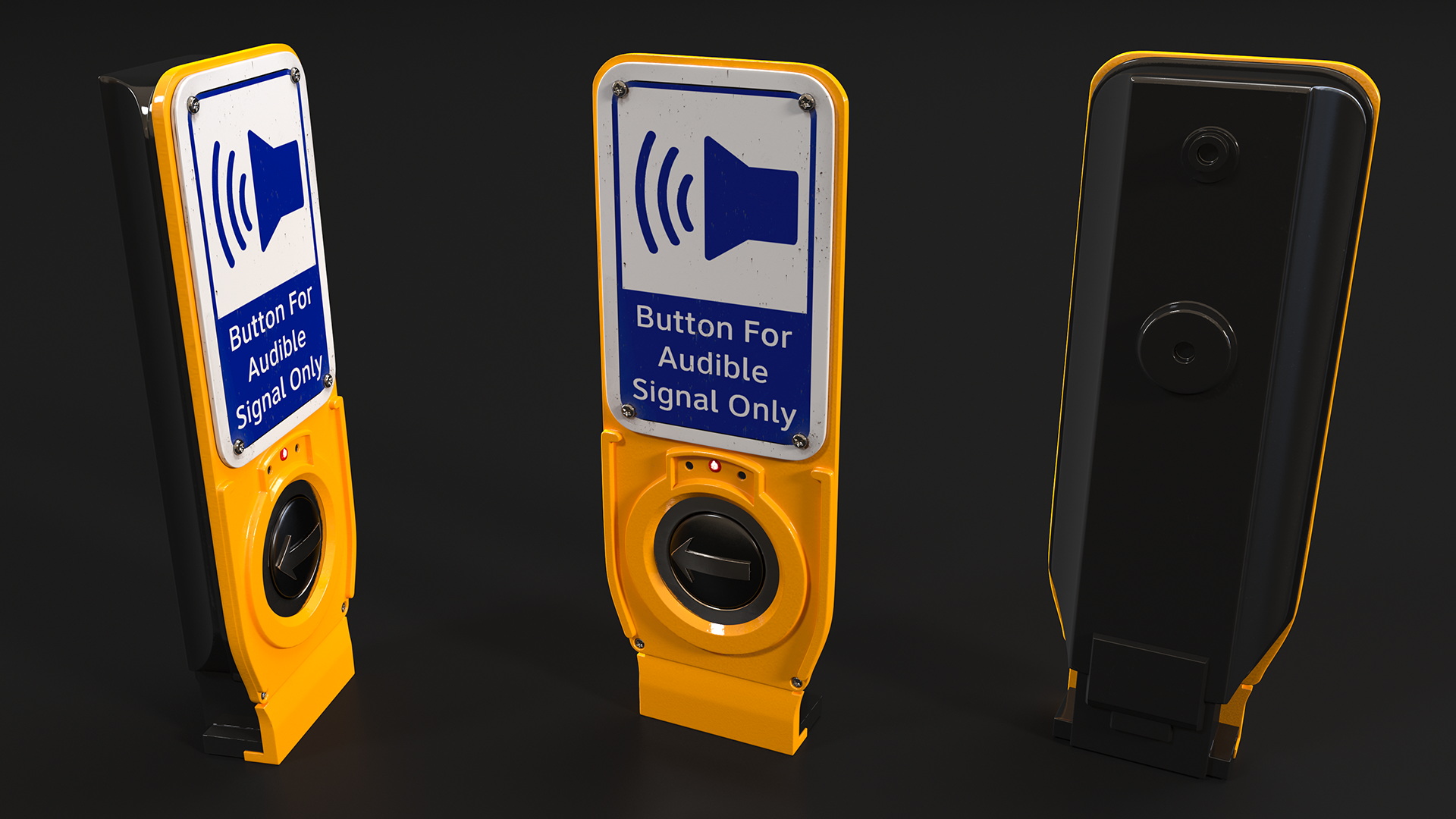 3D Audible Signal Crosswalk Button