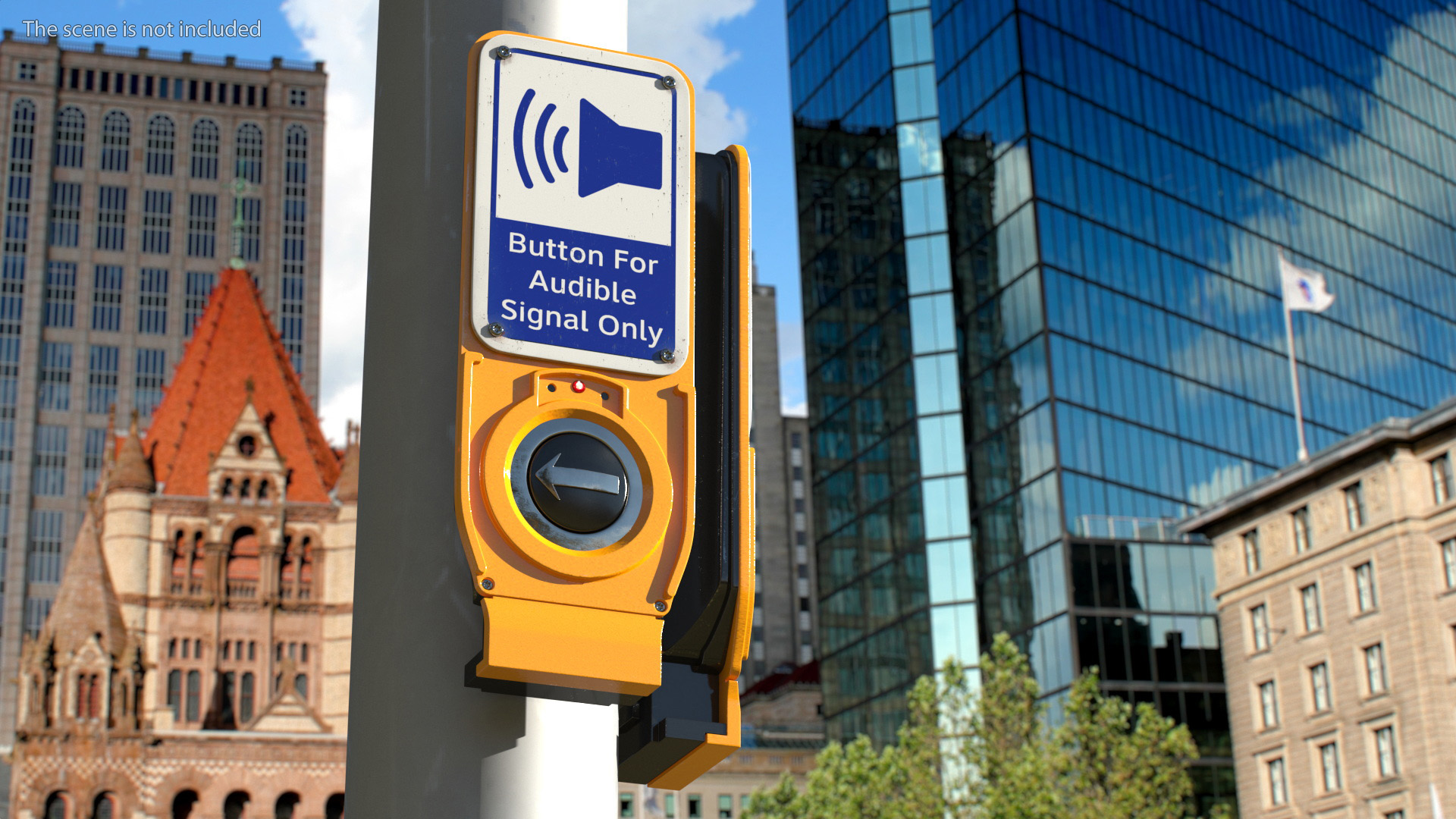3D Audible Signal Crosswalk Button