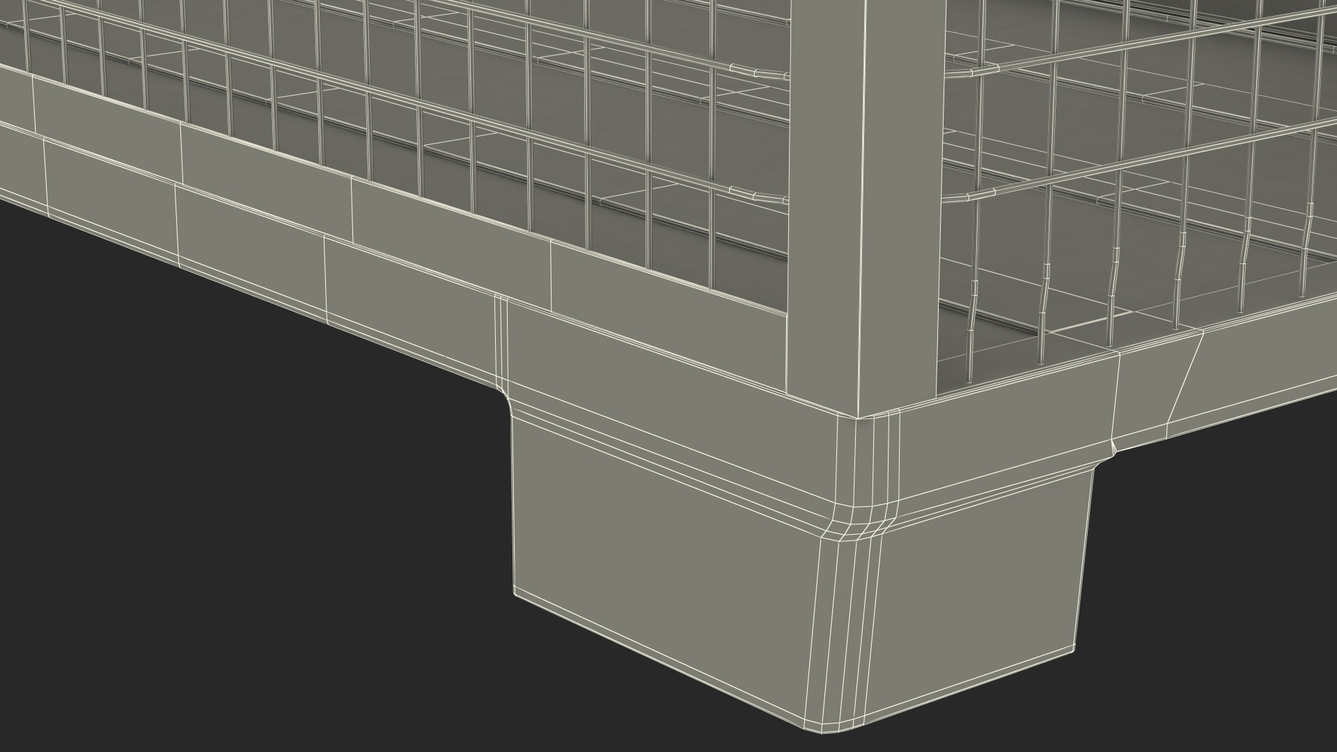 Euro Mesh Pallet Epal Box Pallet 3D