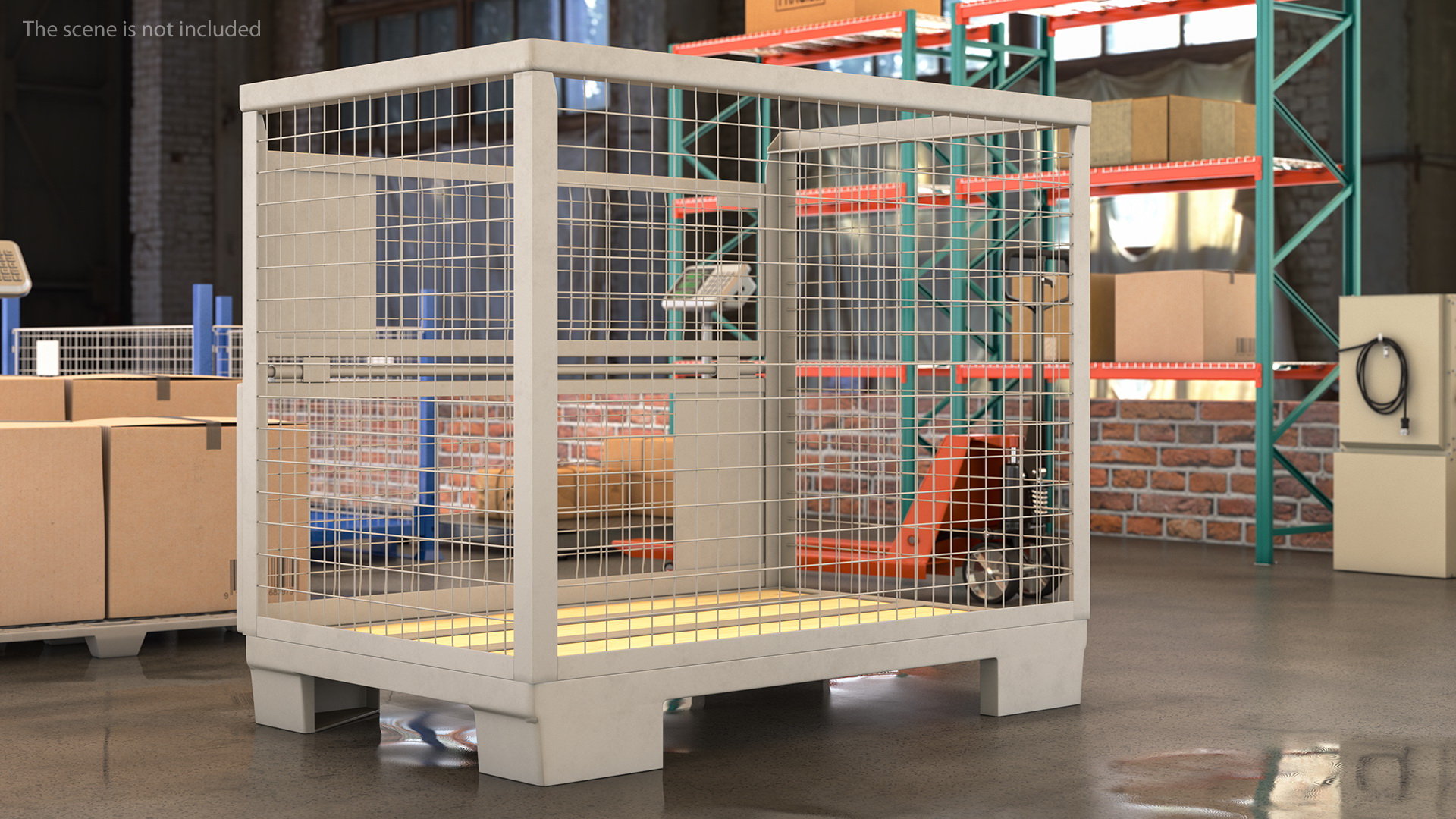 Euro Mesh Pallet Epal Box Pallet 3D