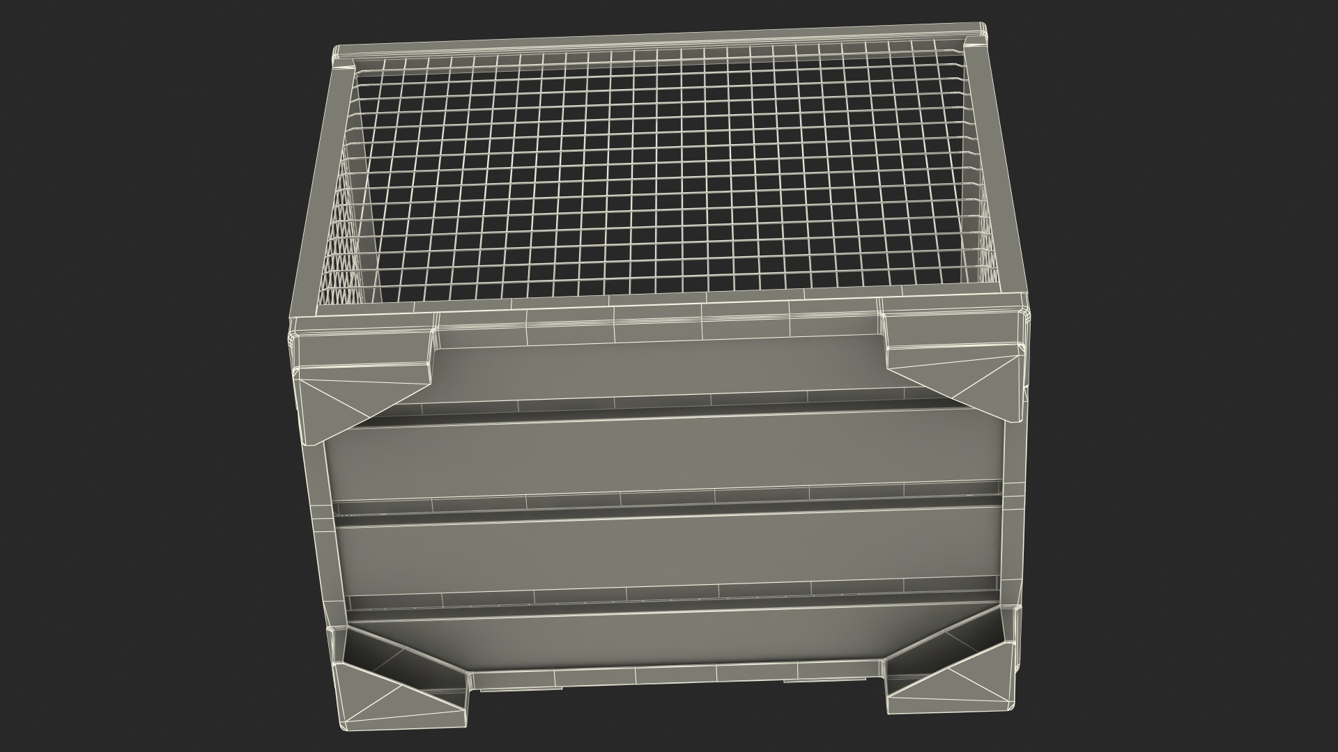 Euro Mesh Pallet Epal Box Pallet 3D