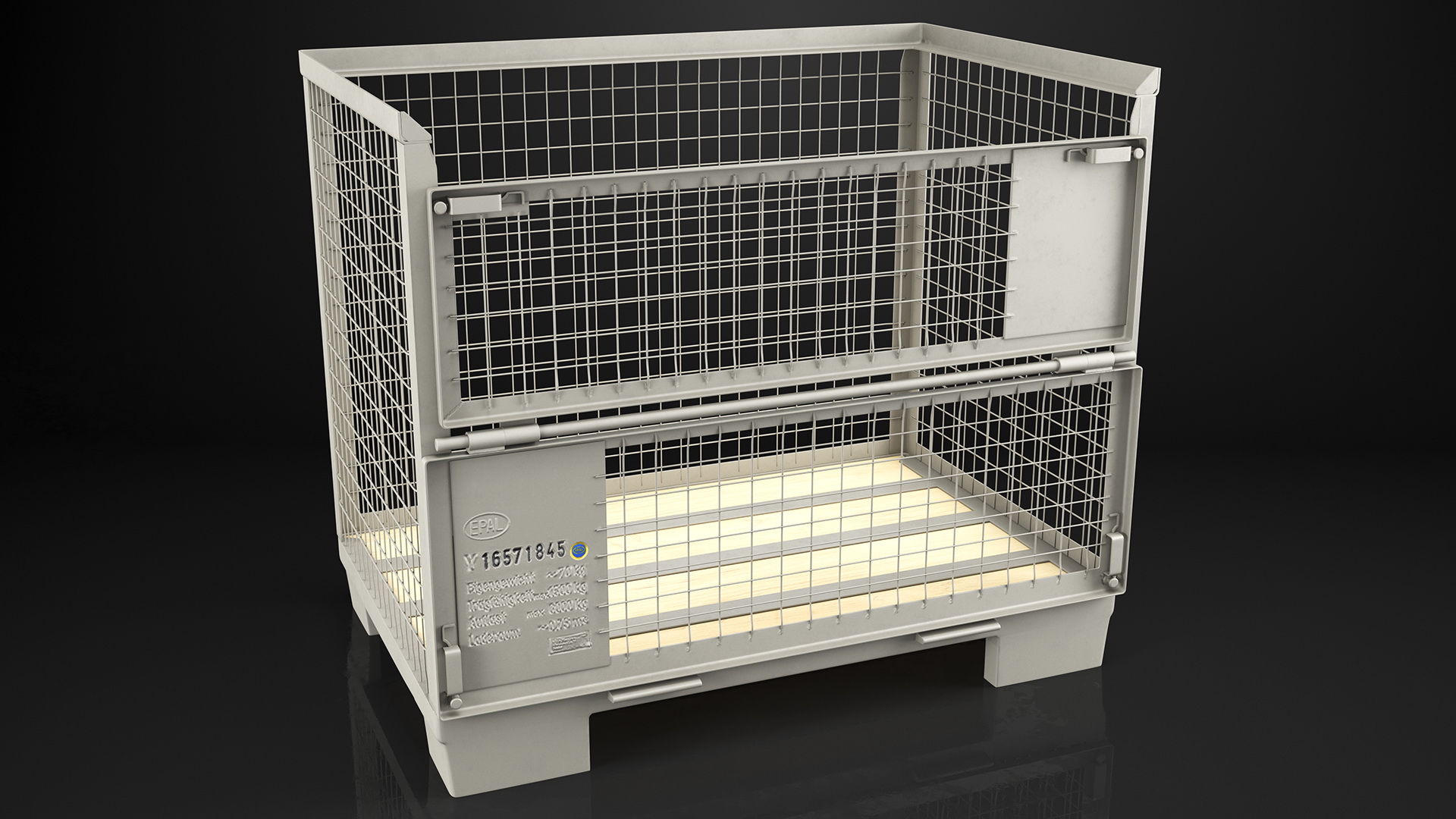 Euro Mesh Pallet Epal Box Pallet 3D