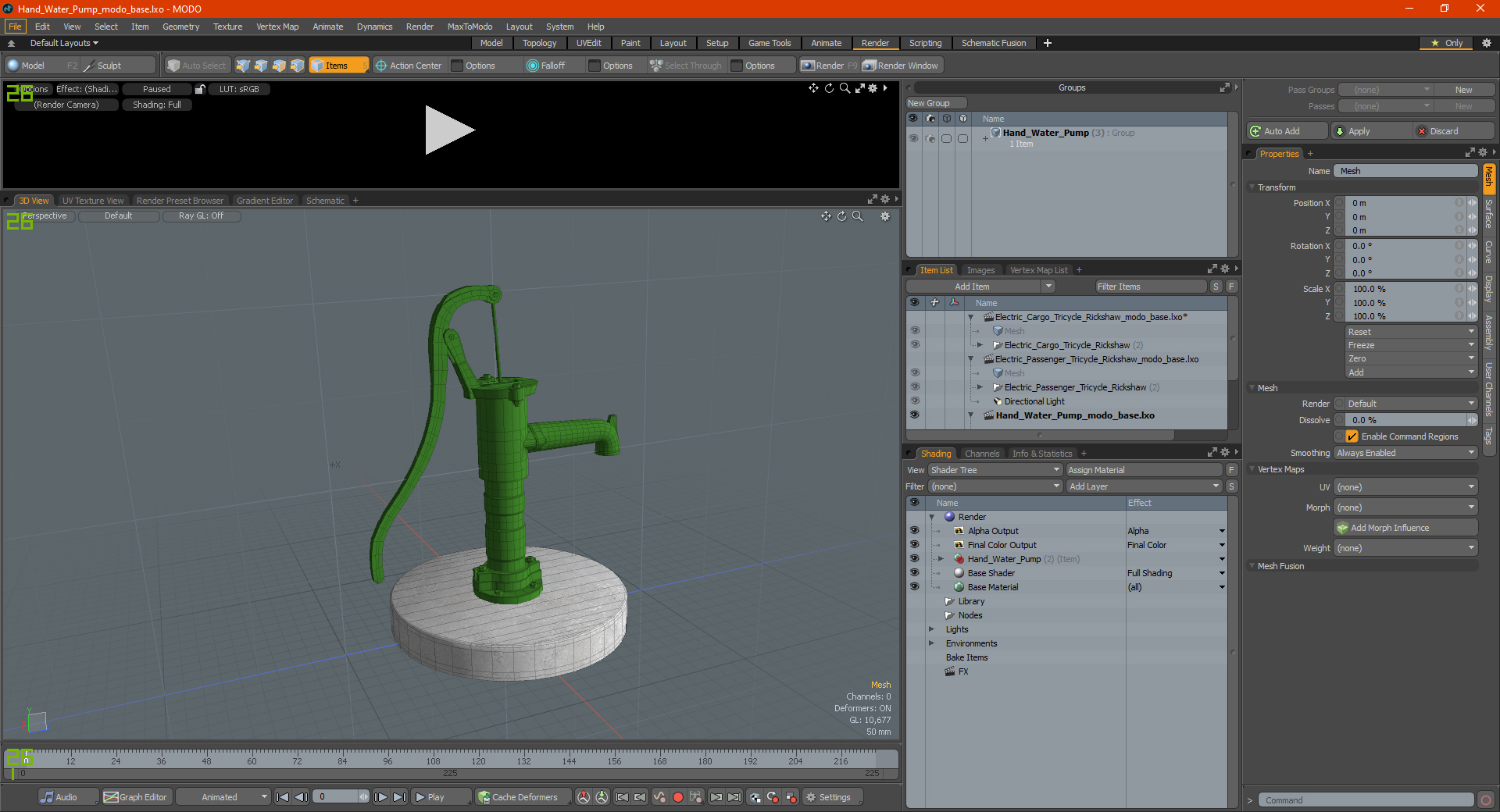 3D model Hand Water Pump