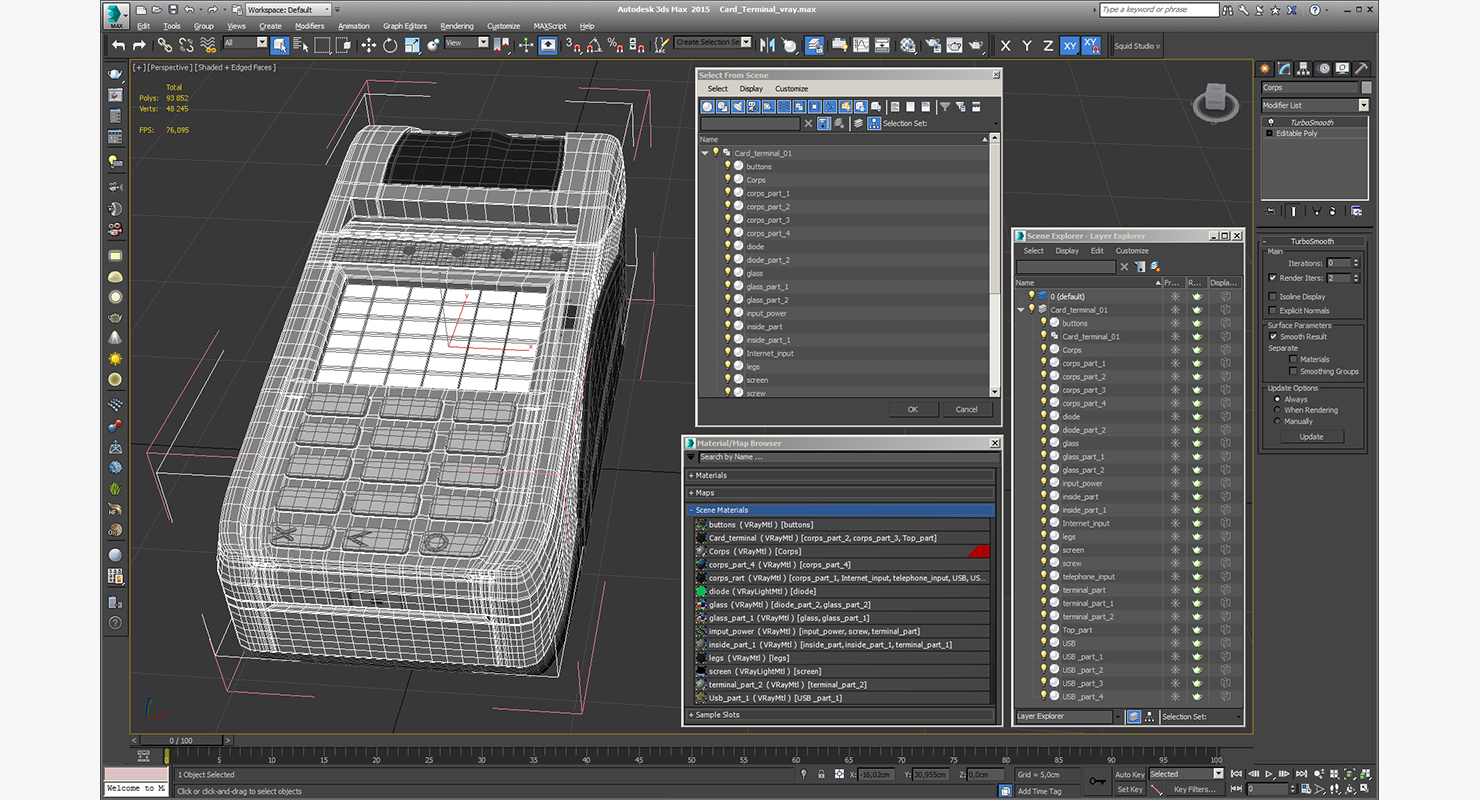 3D Card Terminal model