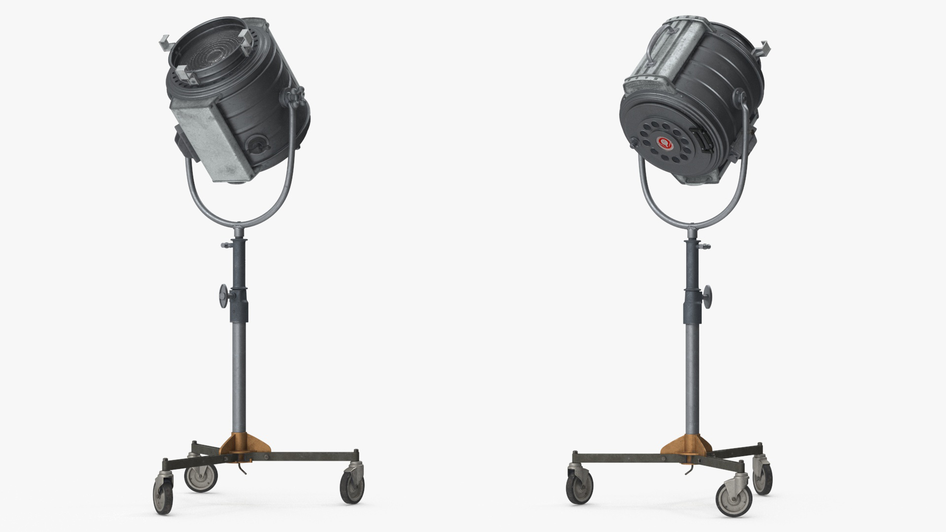 3D Vintage Studio Spotlight on Stand model