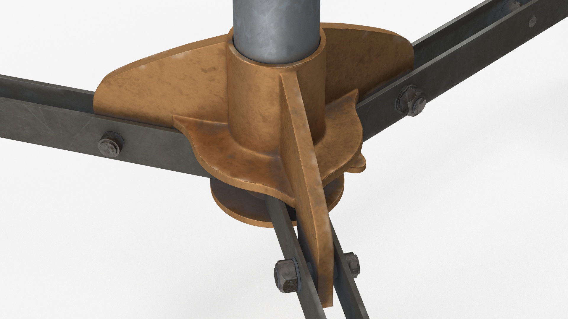 3D Vintage Studio Spotlight on Stand model