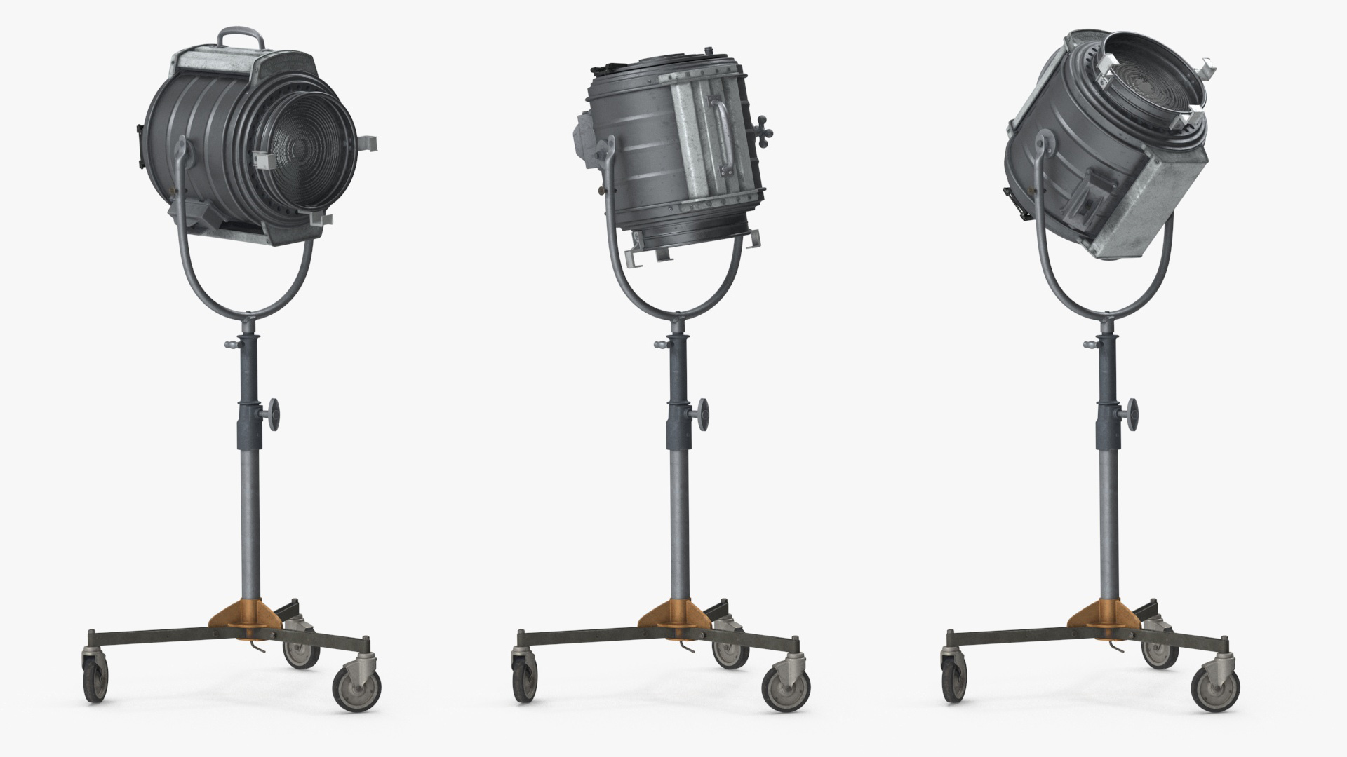 3D Vintage Studio Spotlight on Stand model